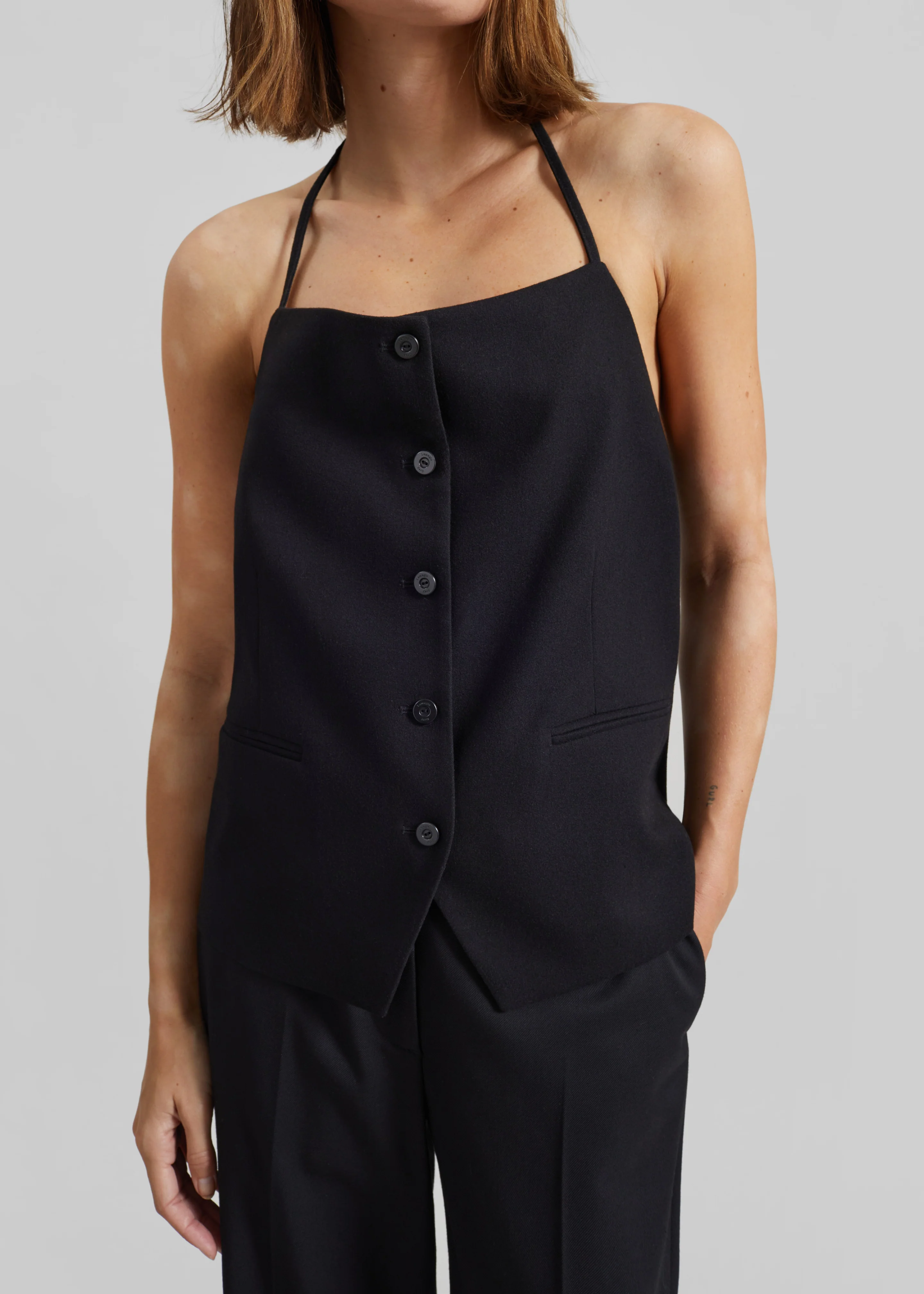 Melwin Halter Vest - Black - Image 2