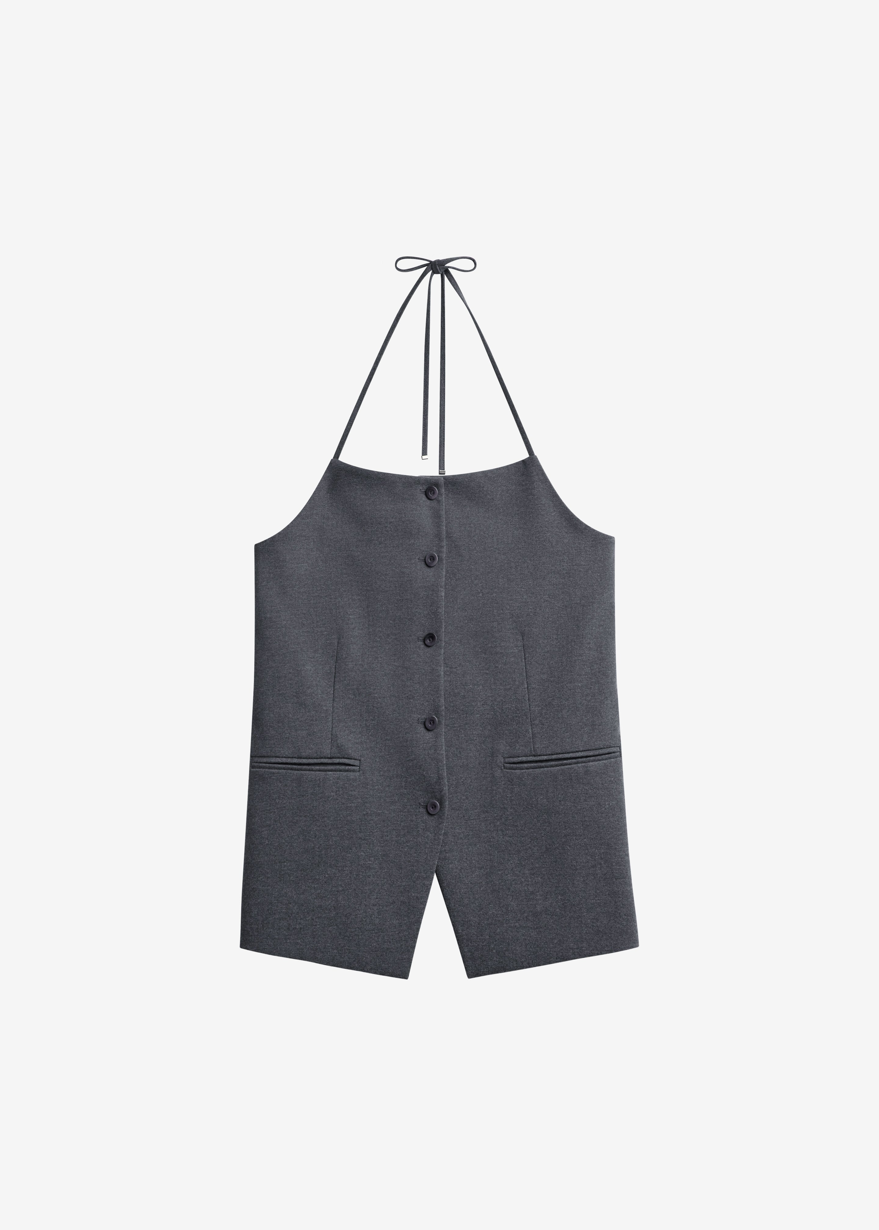 Melwin Halter Vest - Grey - Image 6