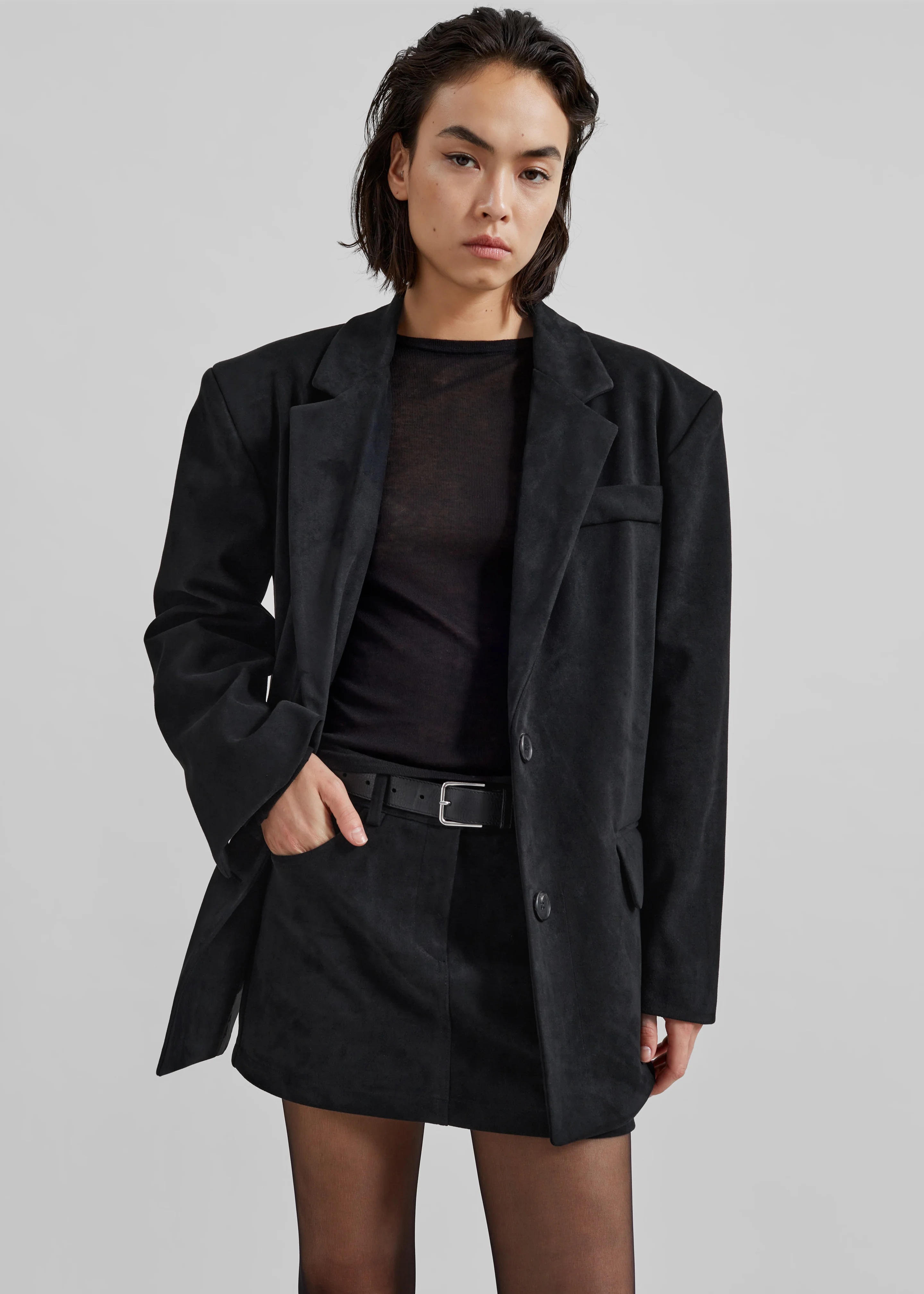 Mesa Sheer Long Sleeve Tee - Black - Image 7