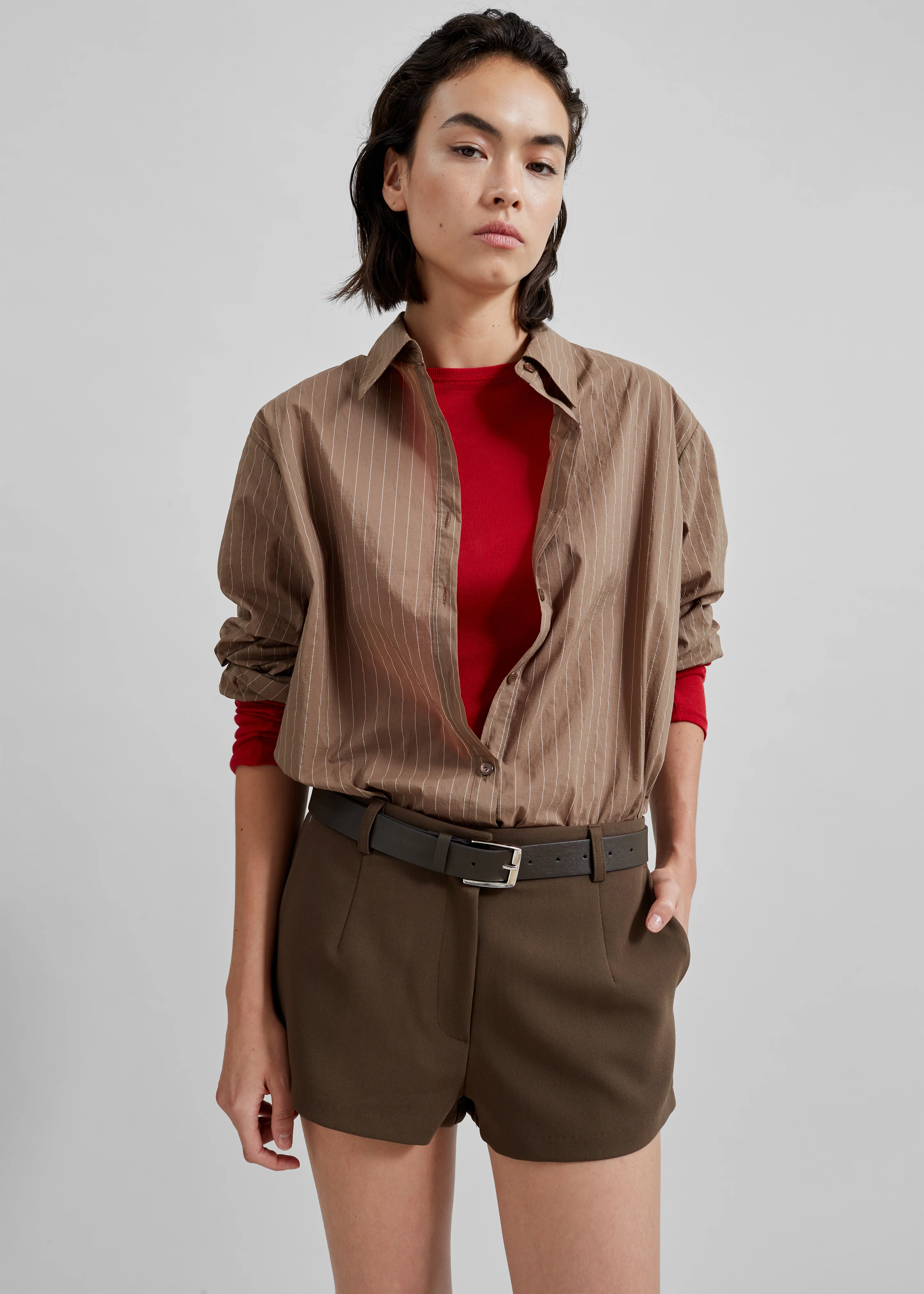 Mesa Sheer Long Sleeve Tee - Red - Image 6