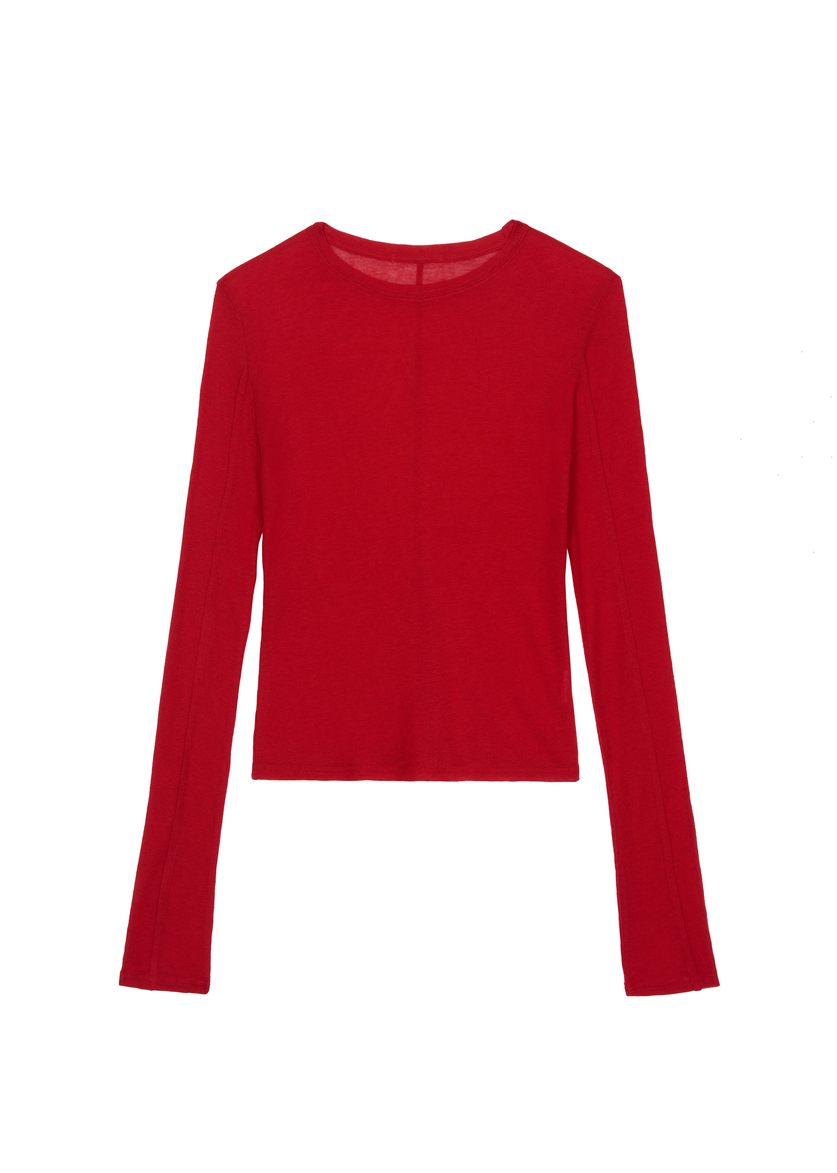 Mesa Sheer Long Sleeve Tee - Red - Image 9
