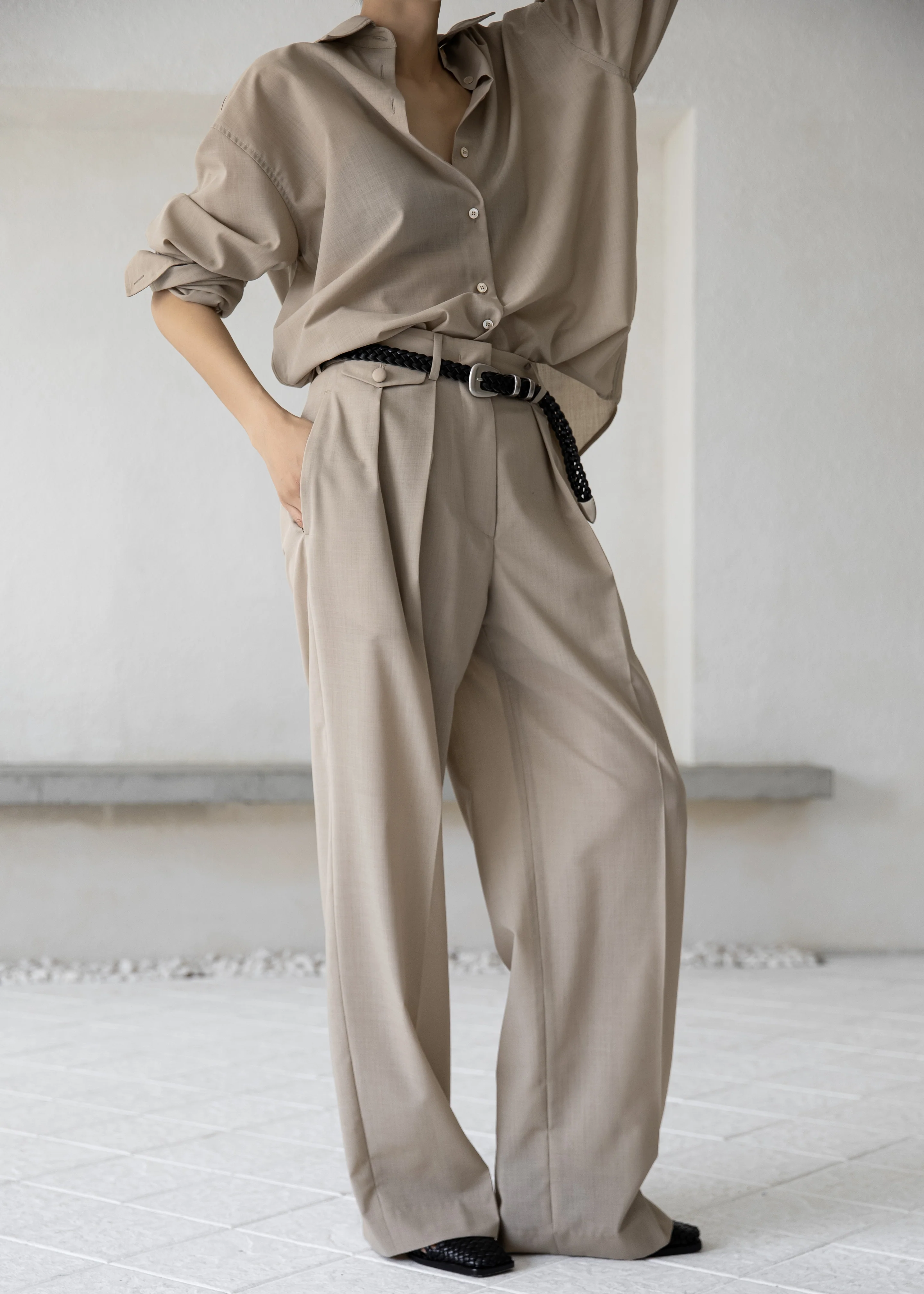 Meslay Sheer Shirt - Beige - Image 2