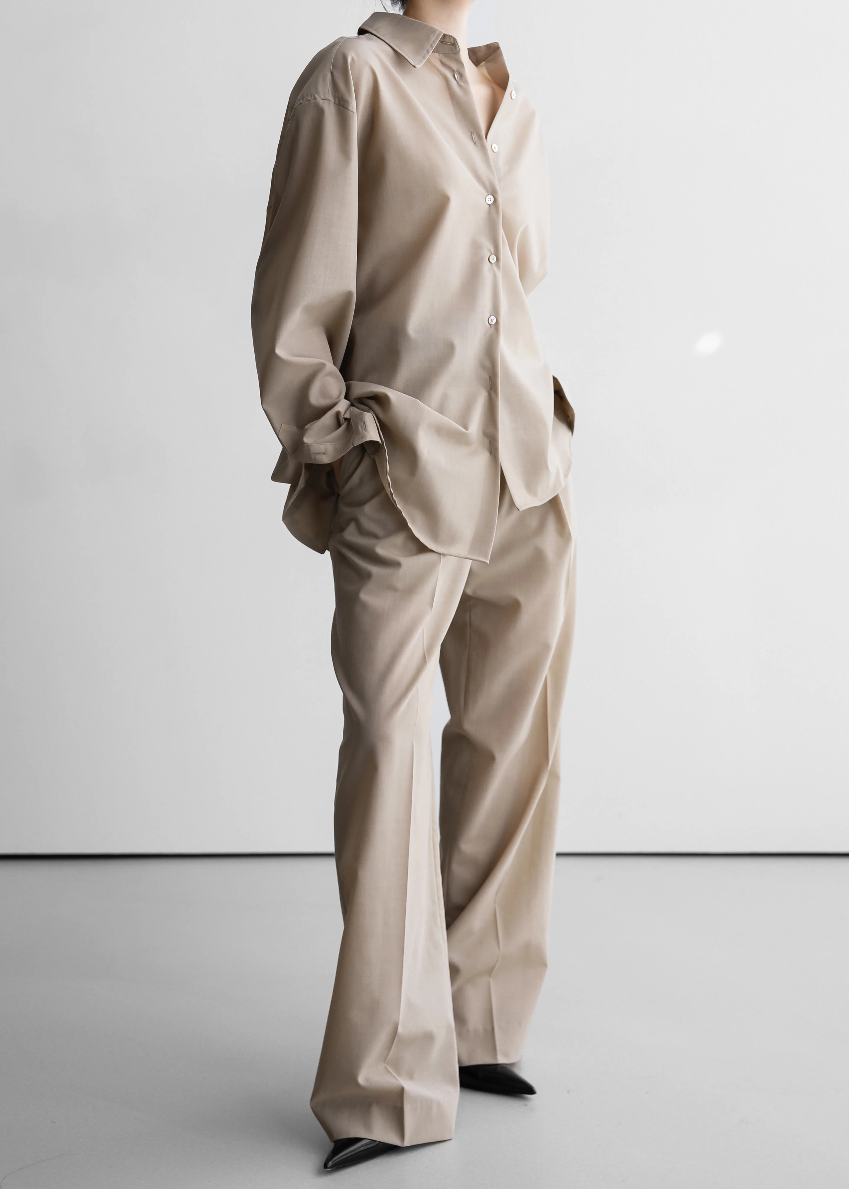 Meslay Sheer Shirt - Beige - Image 5