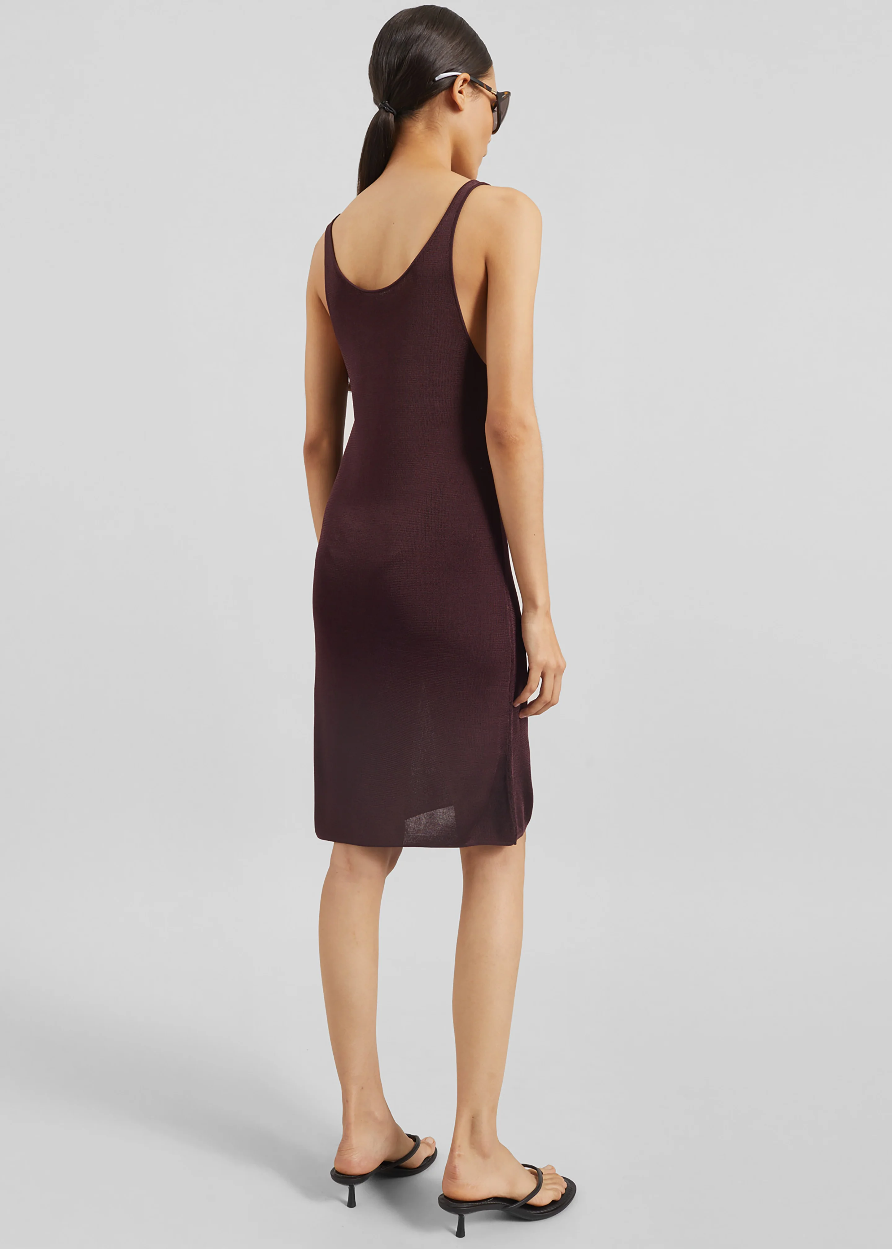 Miami Knit Mini Dress - Burgundy - Image 6