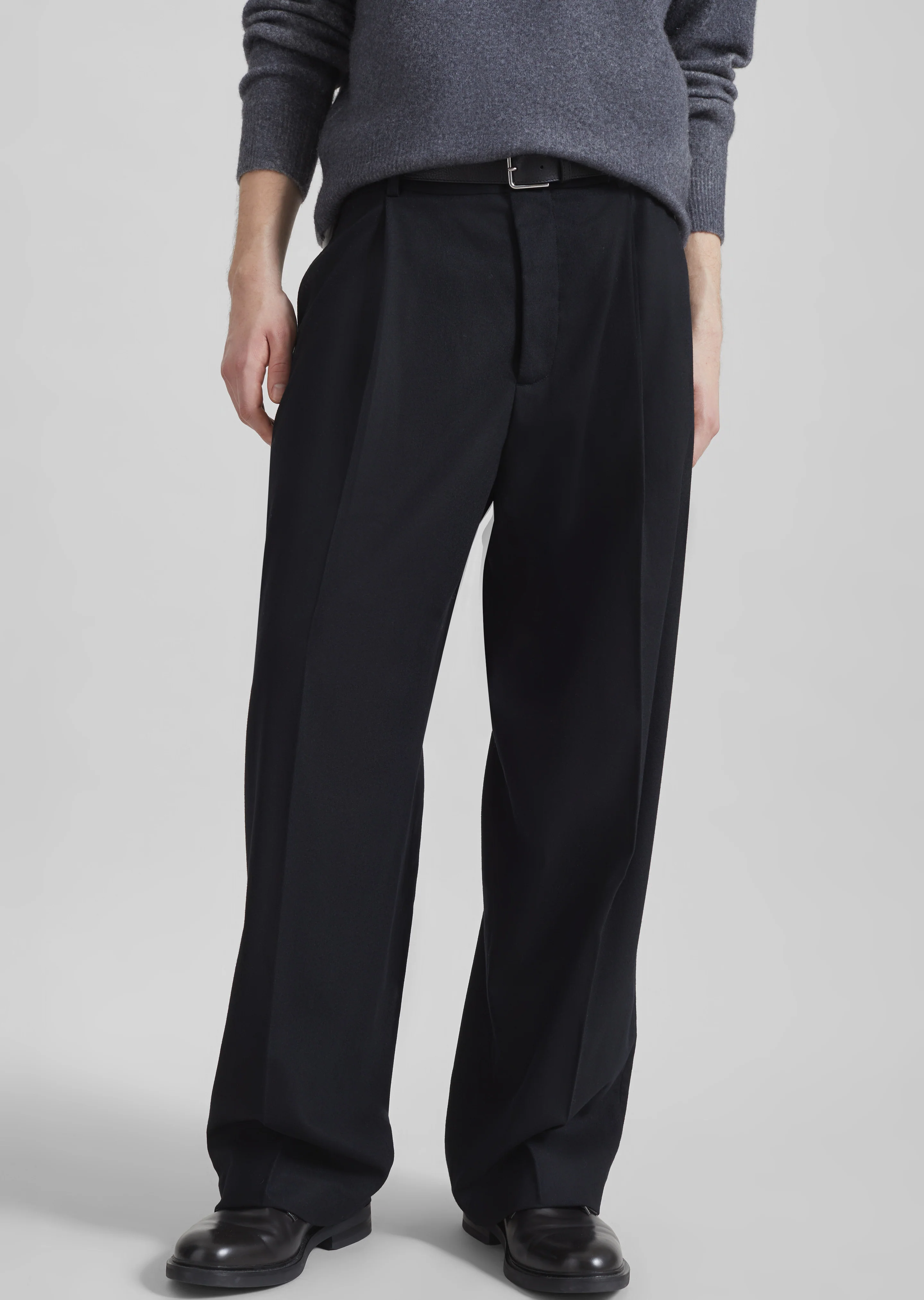 Milton Flannel Trousers - Black - Image 2