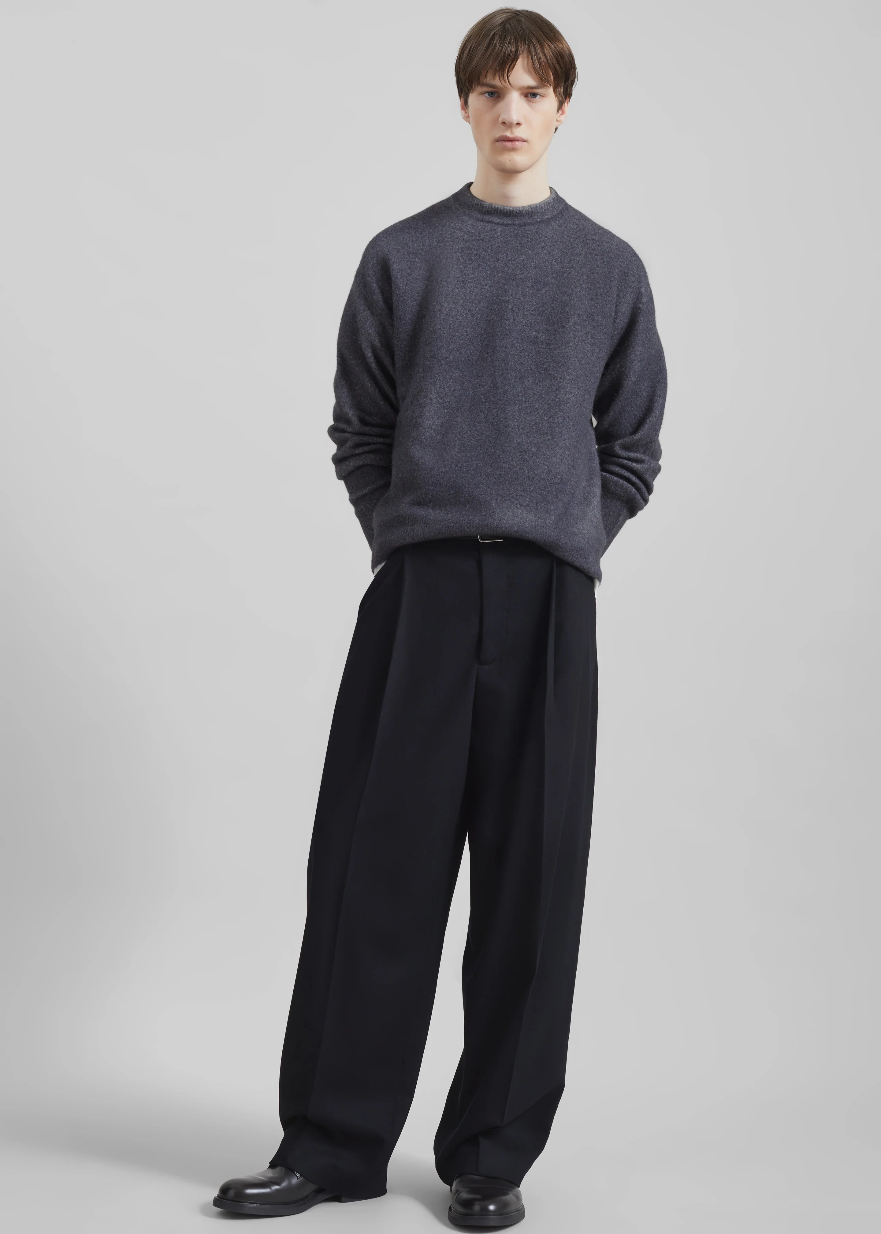 Milton Flannel Trousers - Black - Image 4