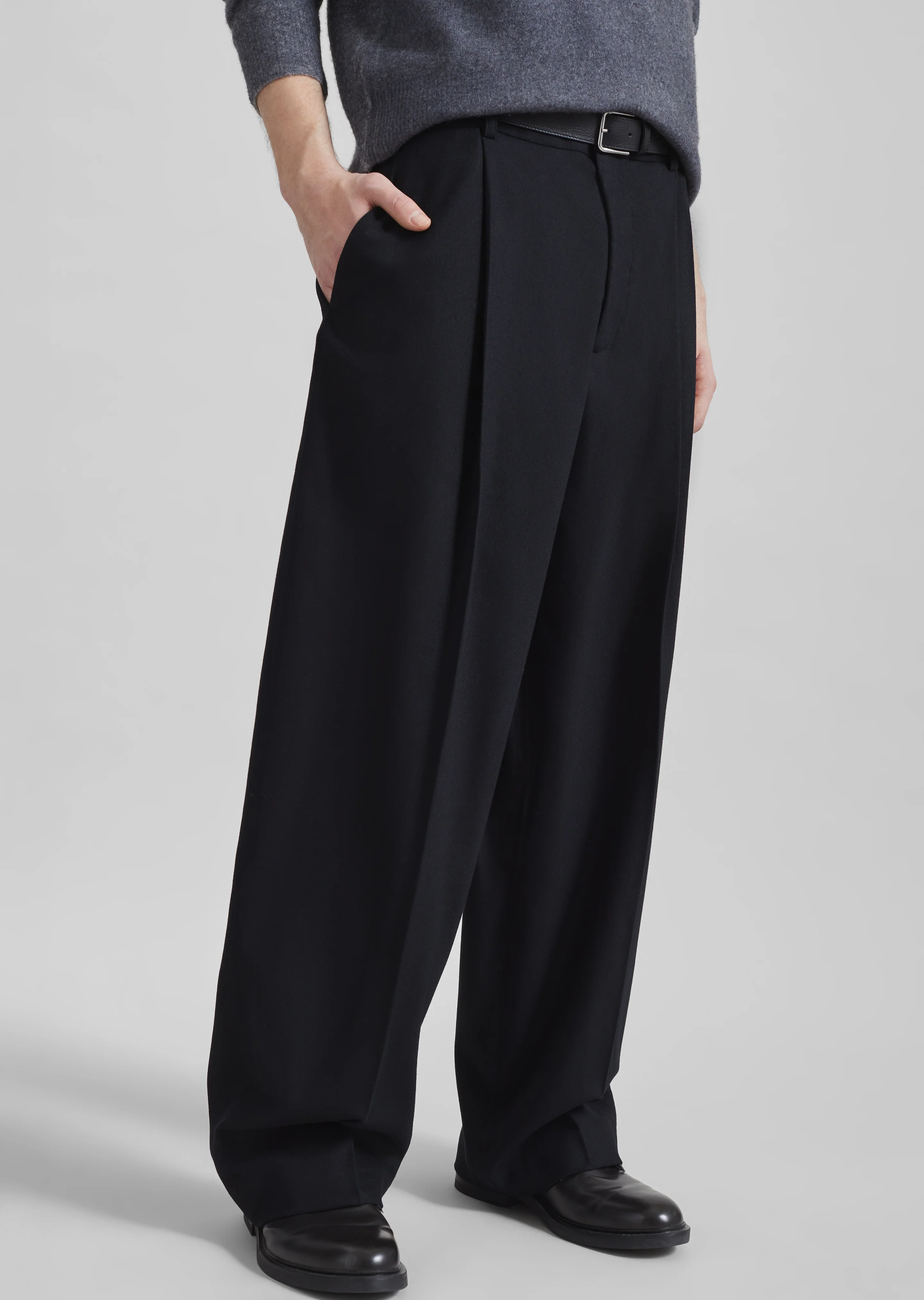Milton Flannel Trousers - Black - Image 5