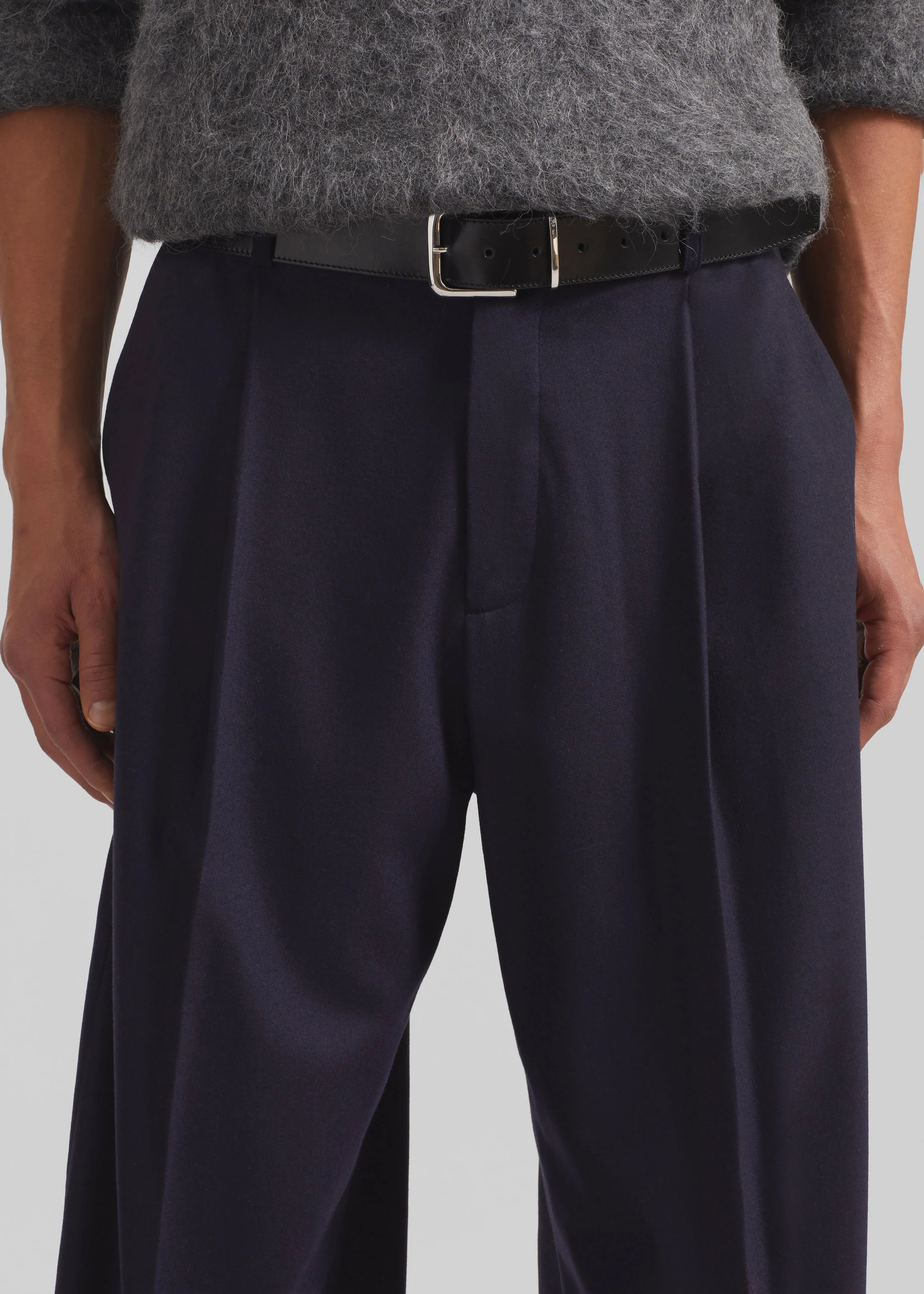 Milton Flannel Trousers - Navy - Image 3