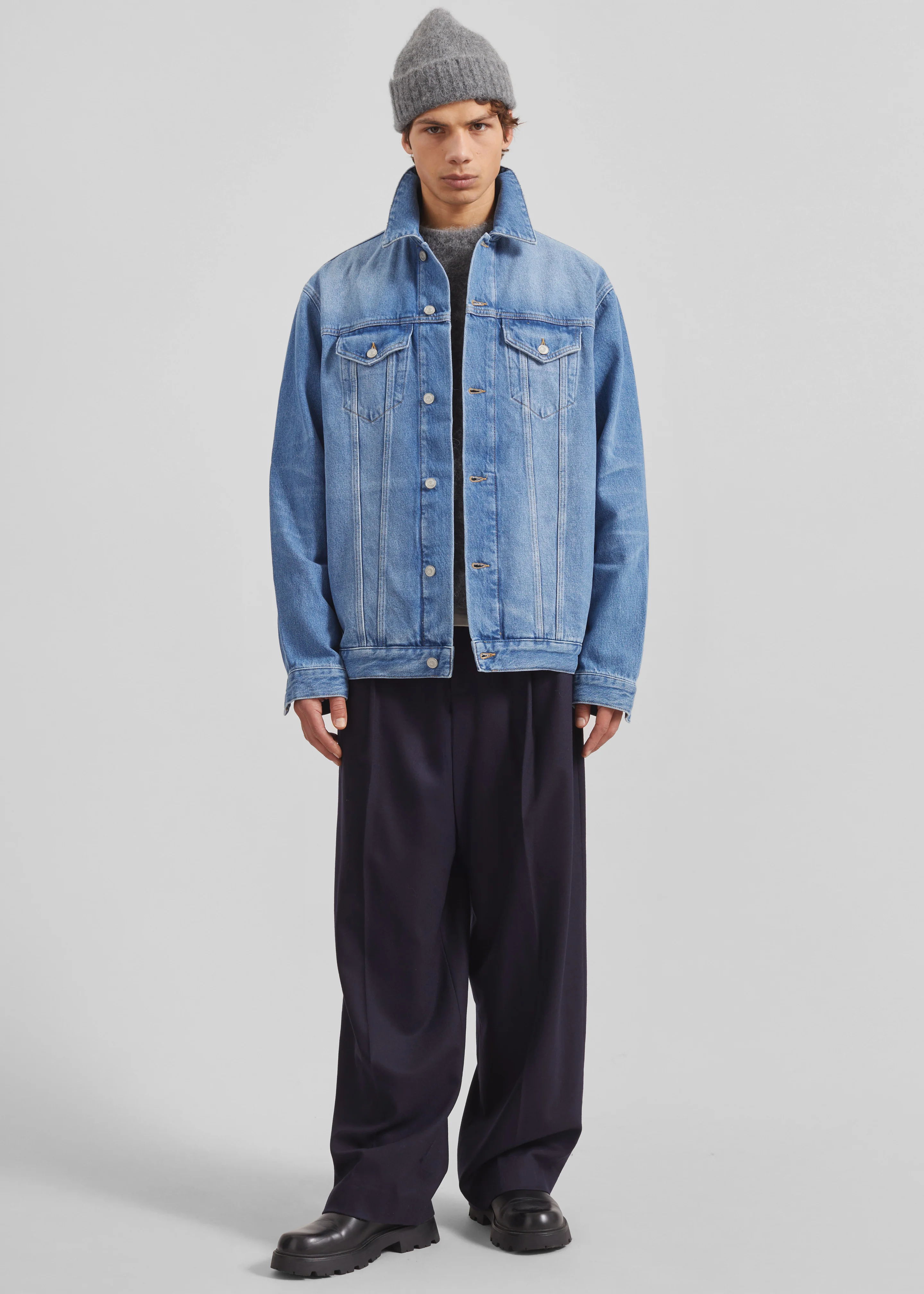 Milton Flannel Trousers - Navy - Image 6