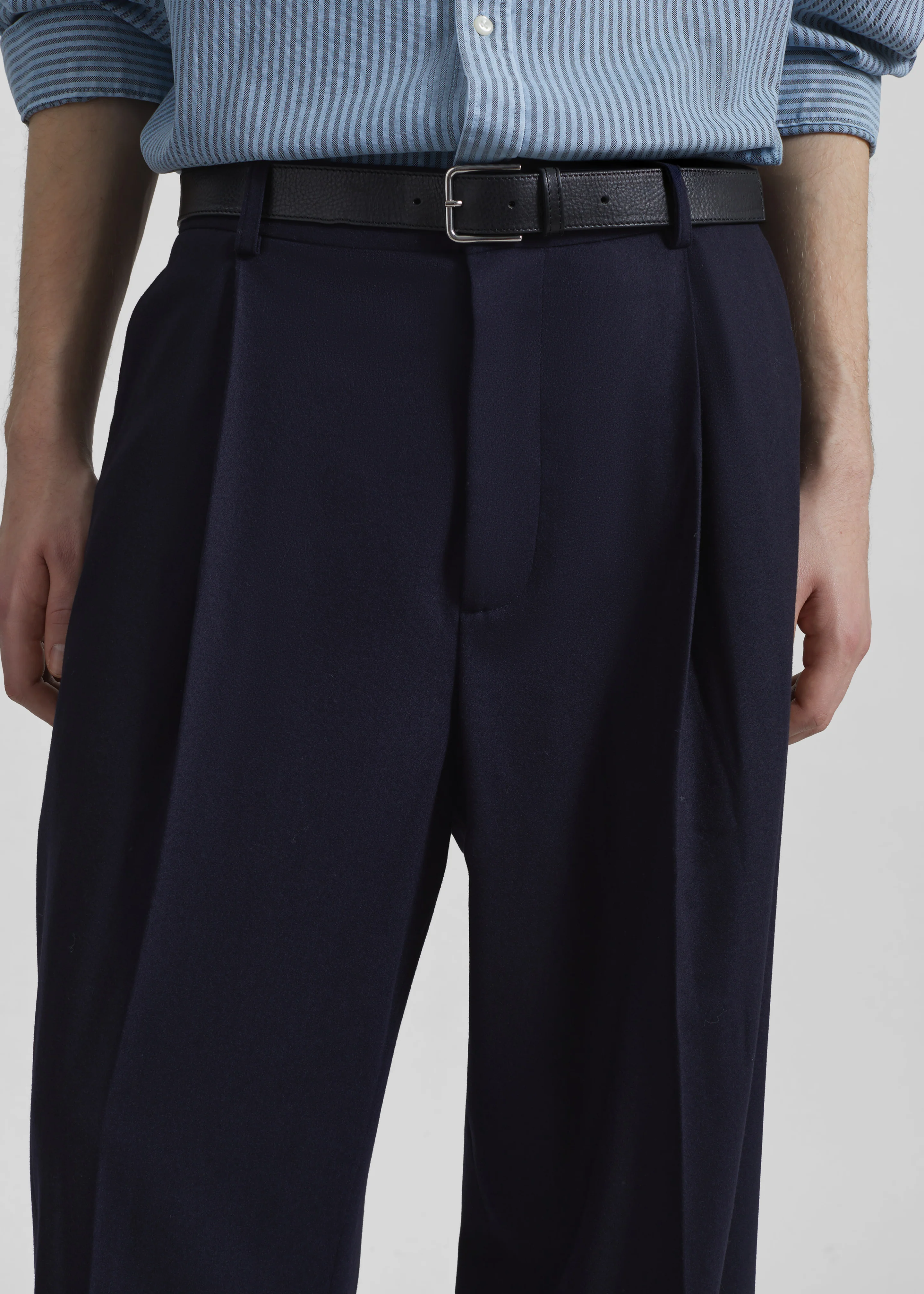 Milton Flannel Trousers - Navy - Image 7