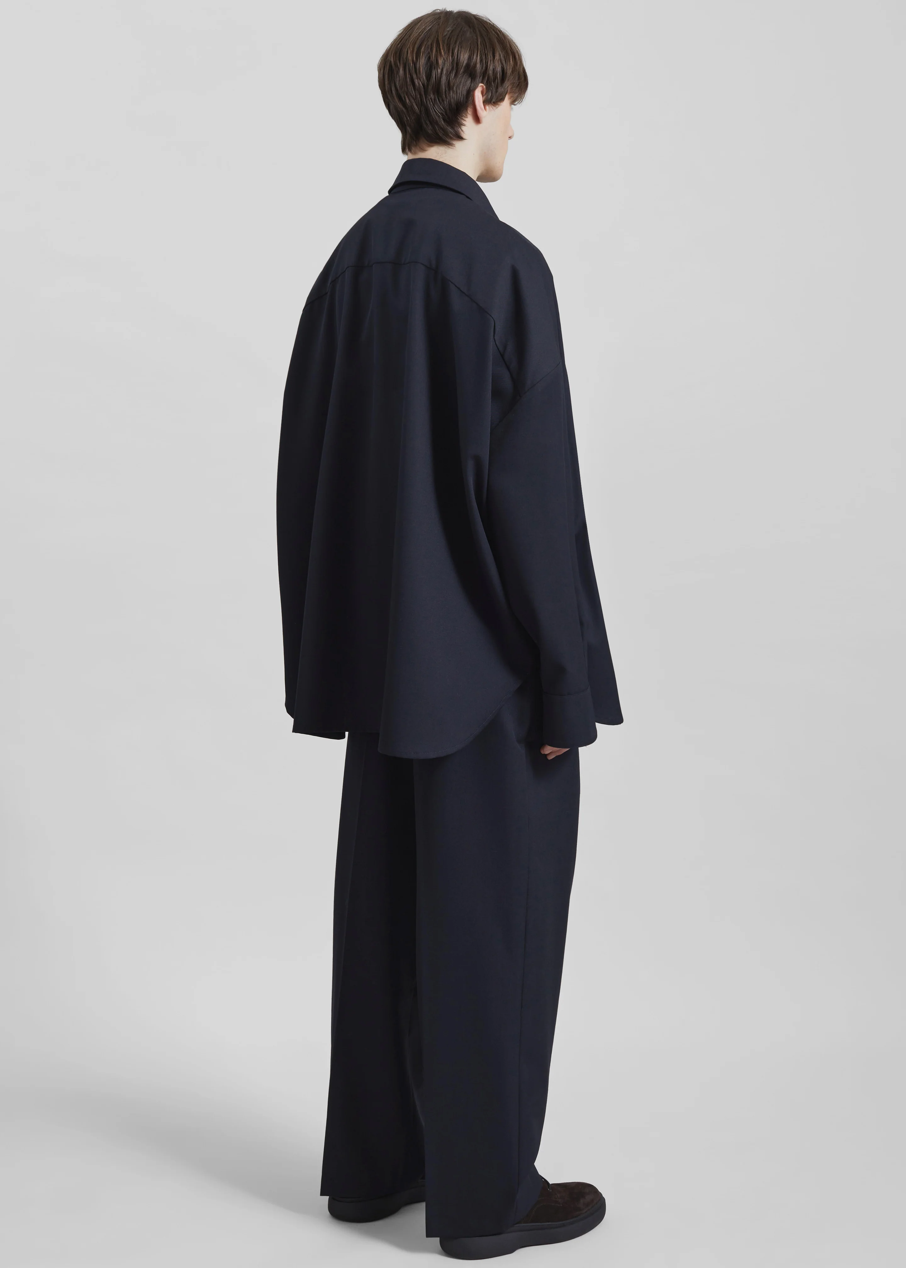 Milton Wool-Blend Shirt - Dark Navy - Image 6