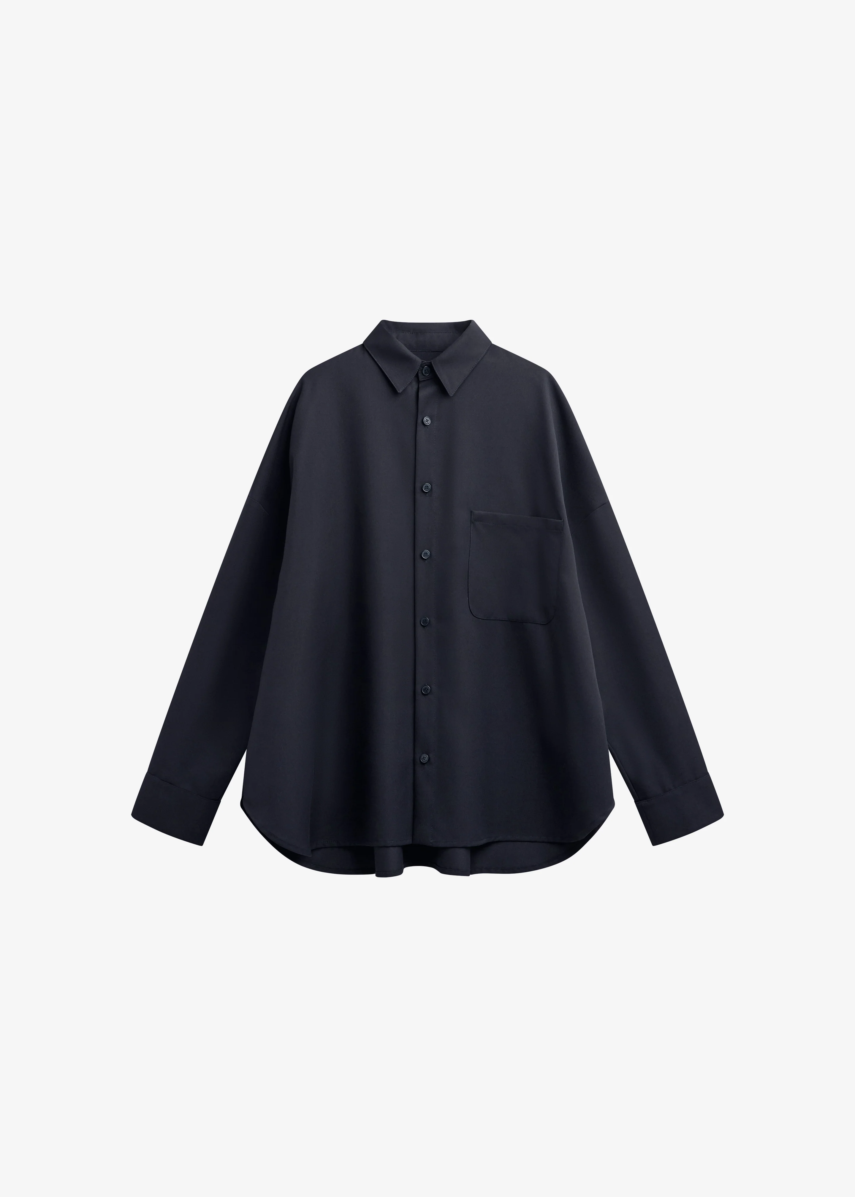 Milton Wool-Blend Shirt - Dark Navy - Image 7