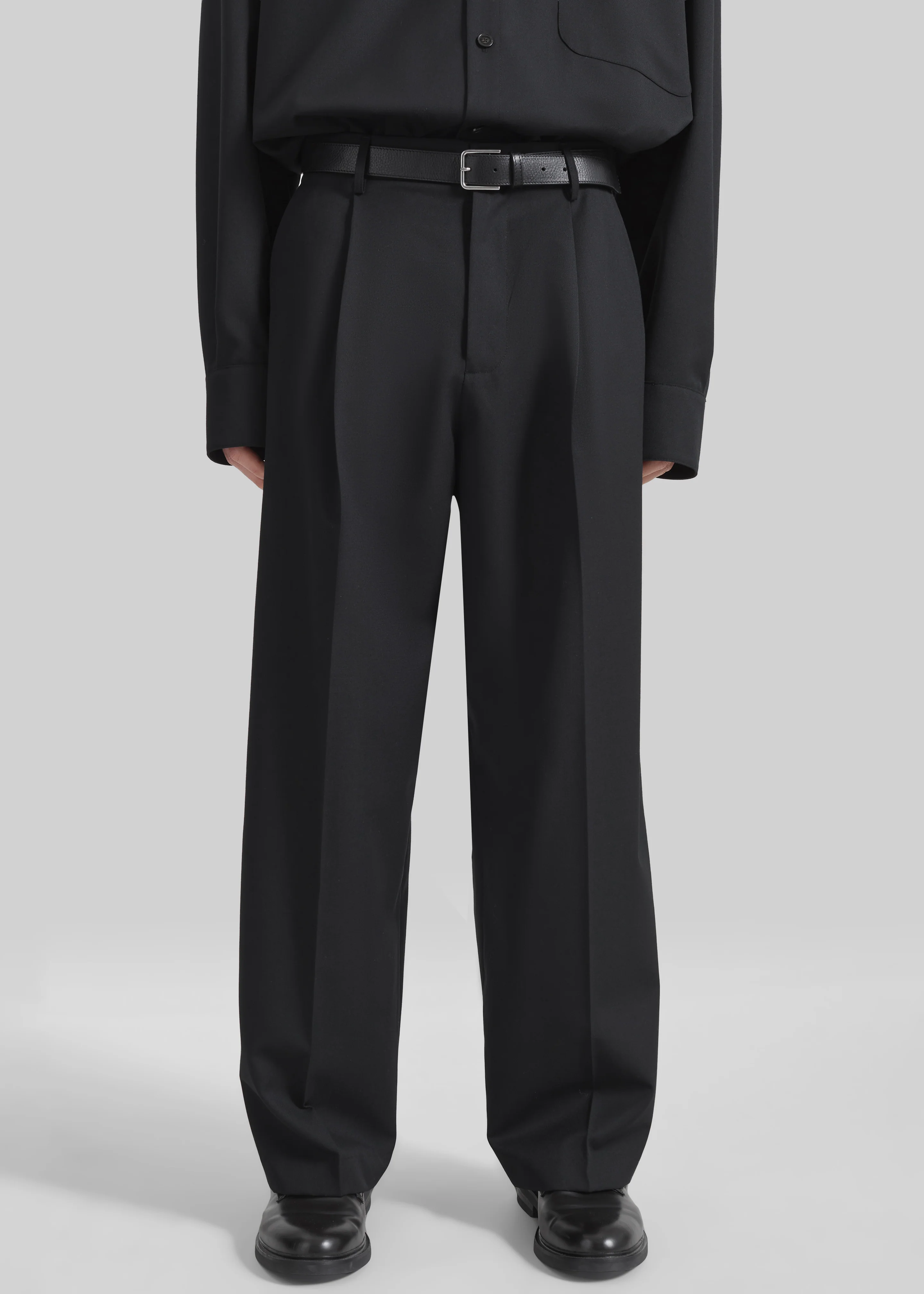 Milton Wool-Blend Trousers - Black - Image 2