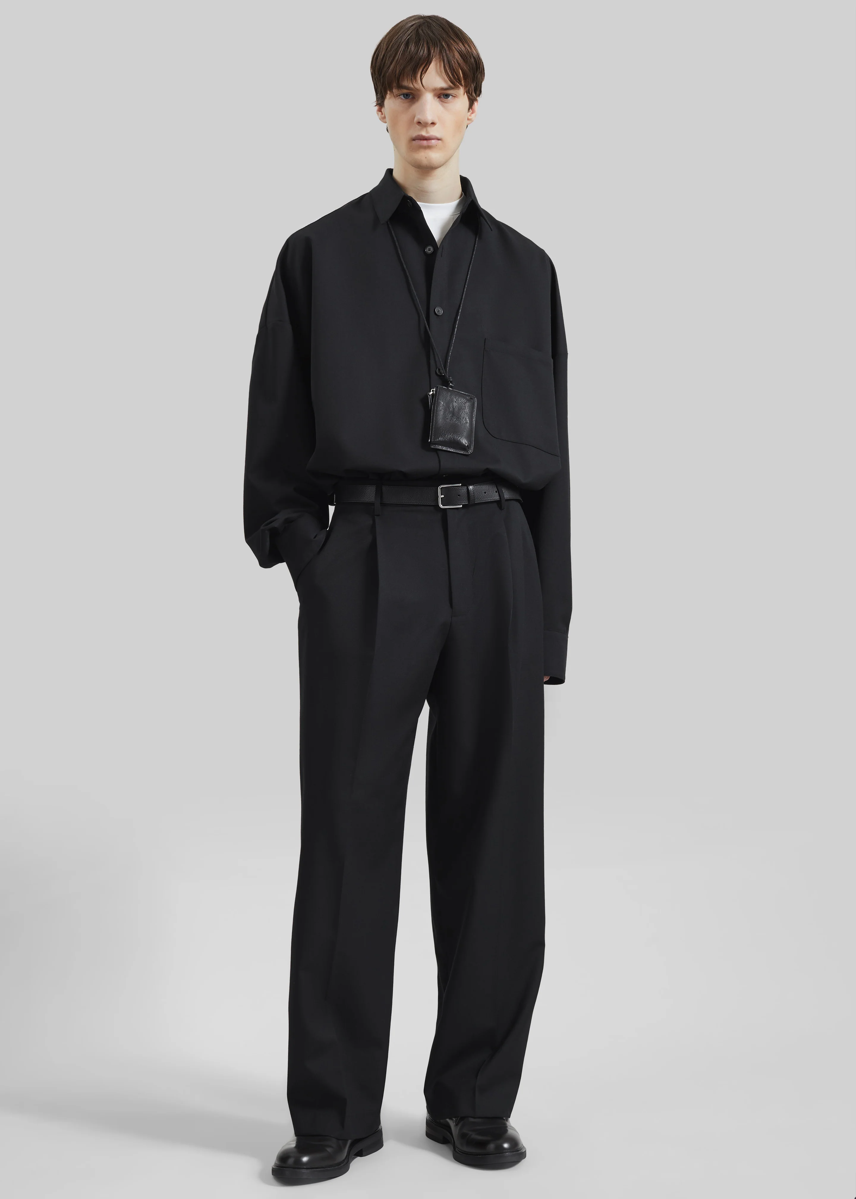 Milton Wool-Blend Trousers - Black - Image 4