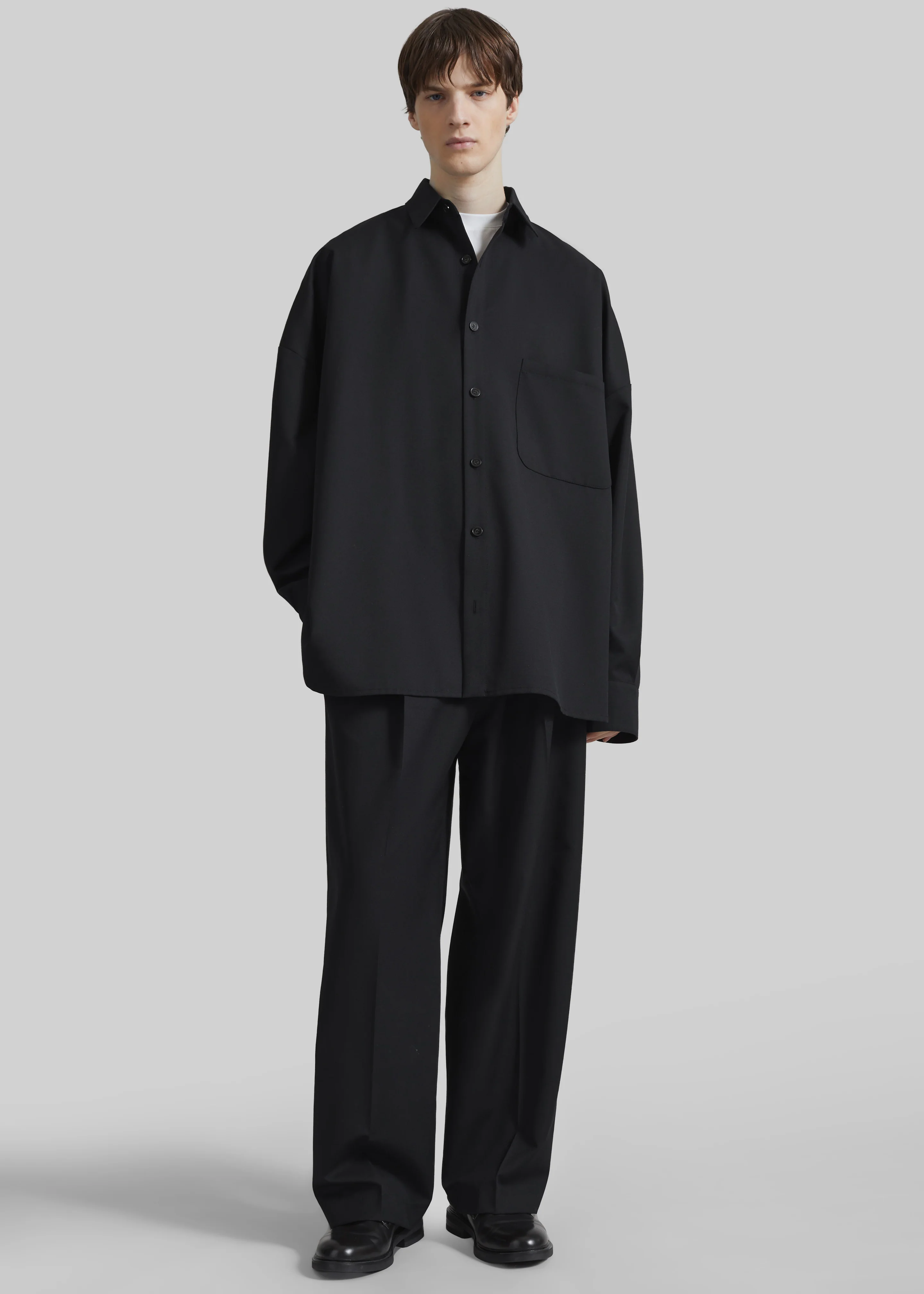 Milton Wool-Blend Trousers - Black - Image 6