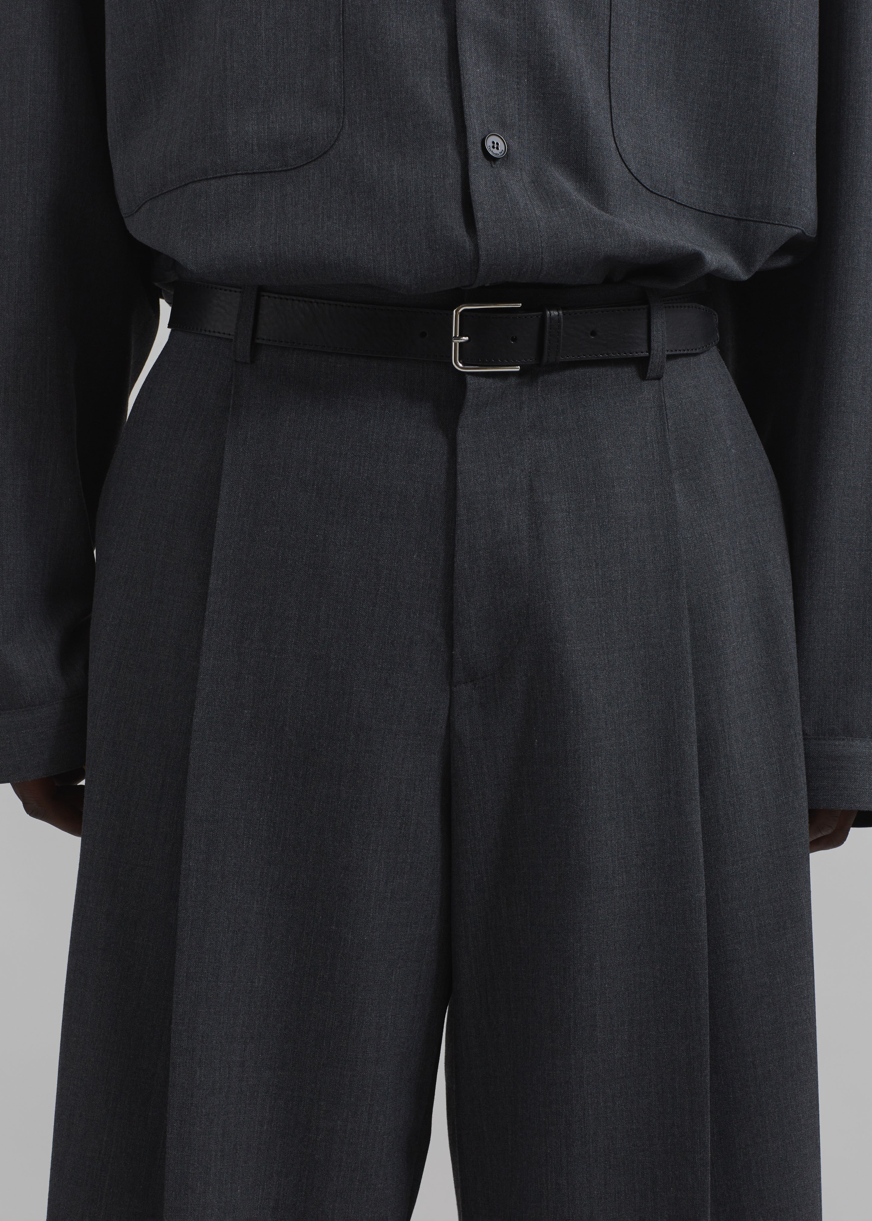 Milton Wool-Blend Trousers - Dark Grey - Image 2
