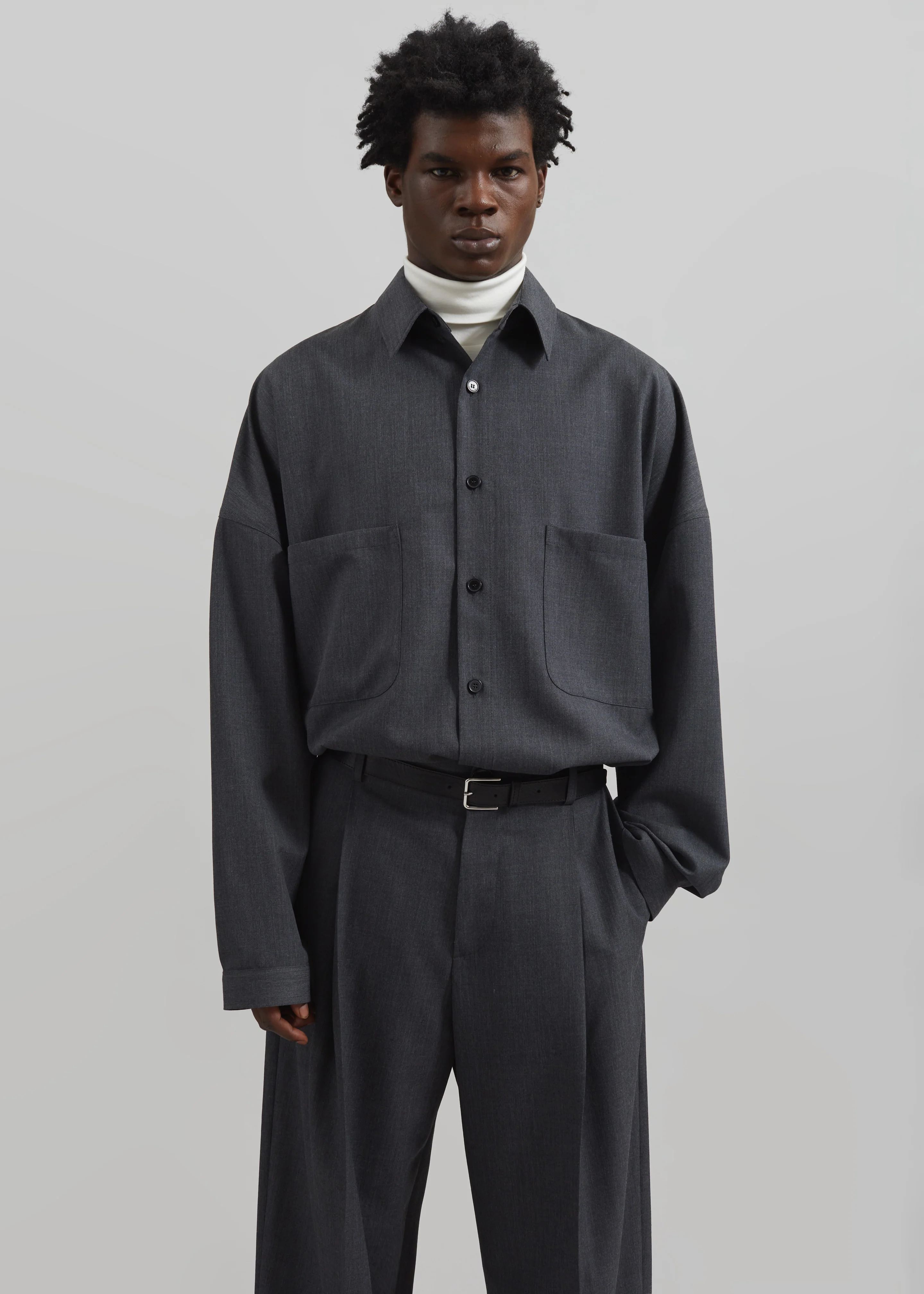 Milton Wool-Blend Trousers - Dark Grey - Image 6