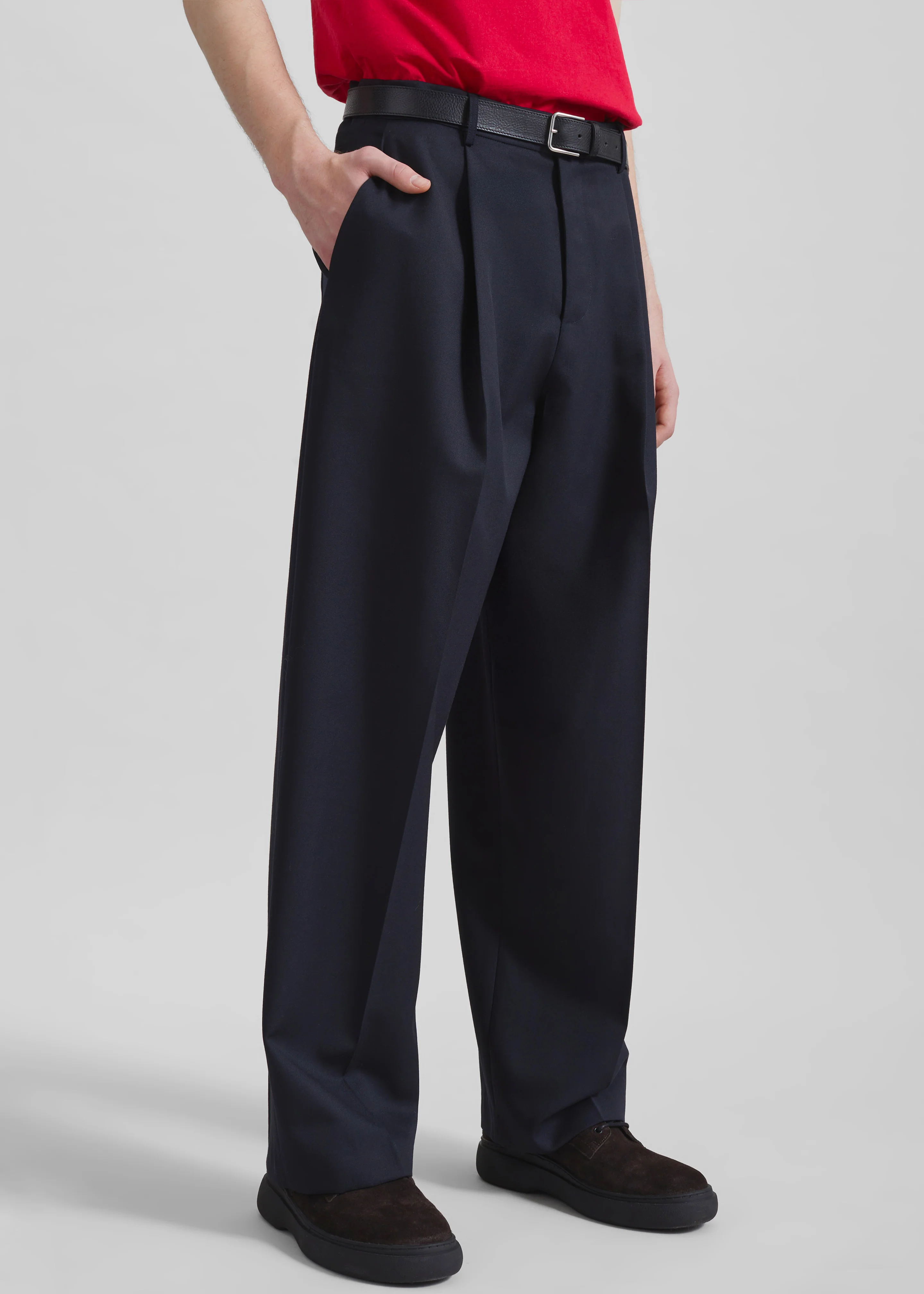 Milton Wool-Blend Trousers - Dark Navy - Image 2