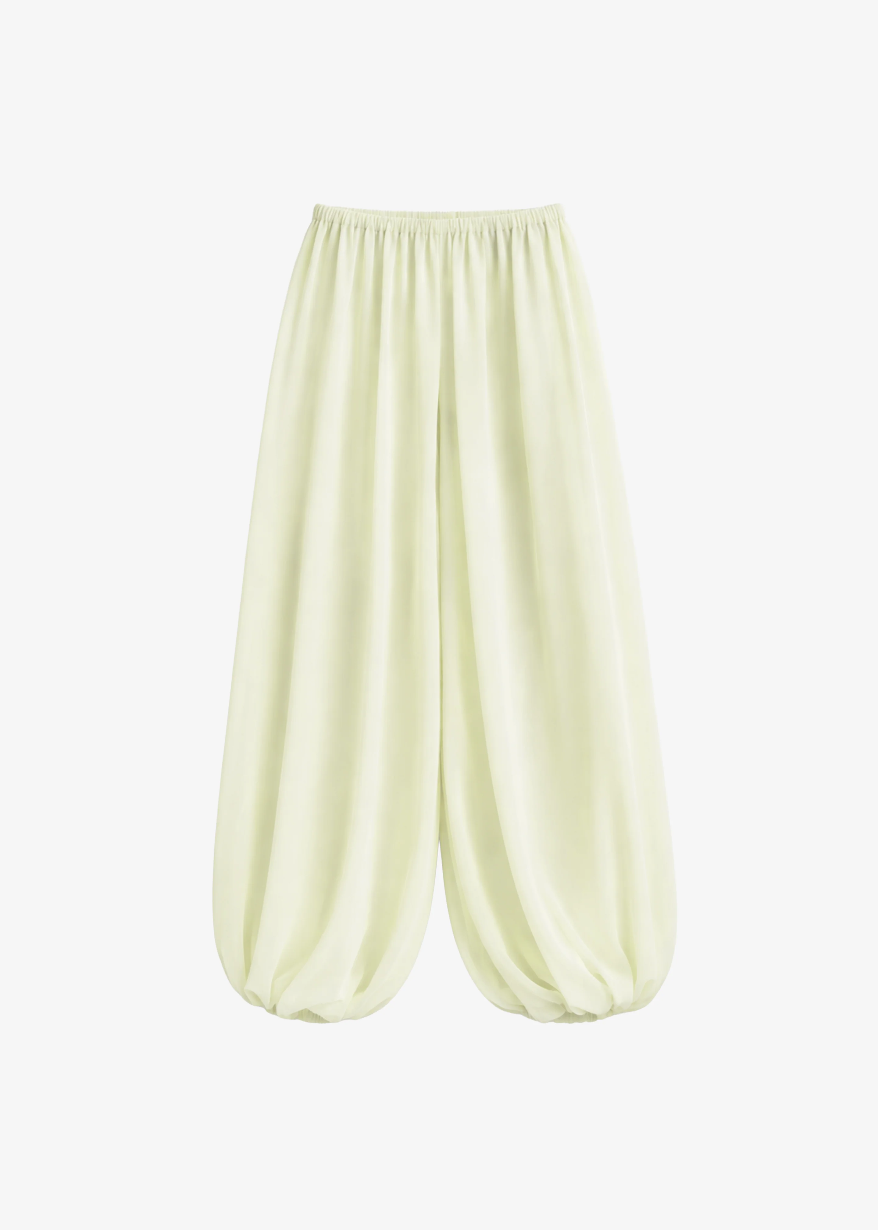 Mio Sheer Balloon Pants - Pale Yellow - Image 8