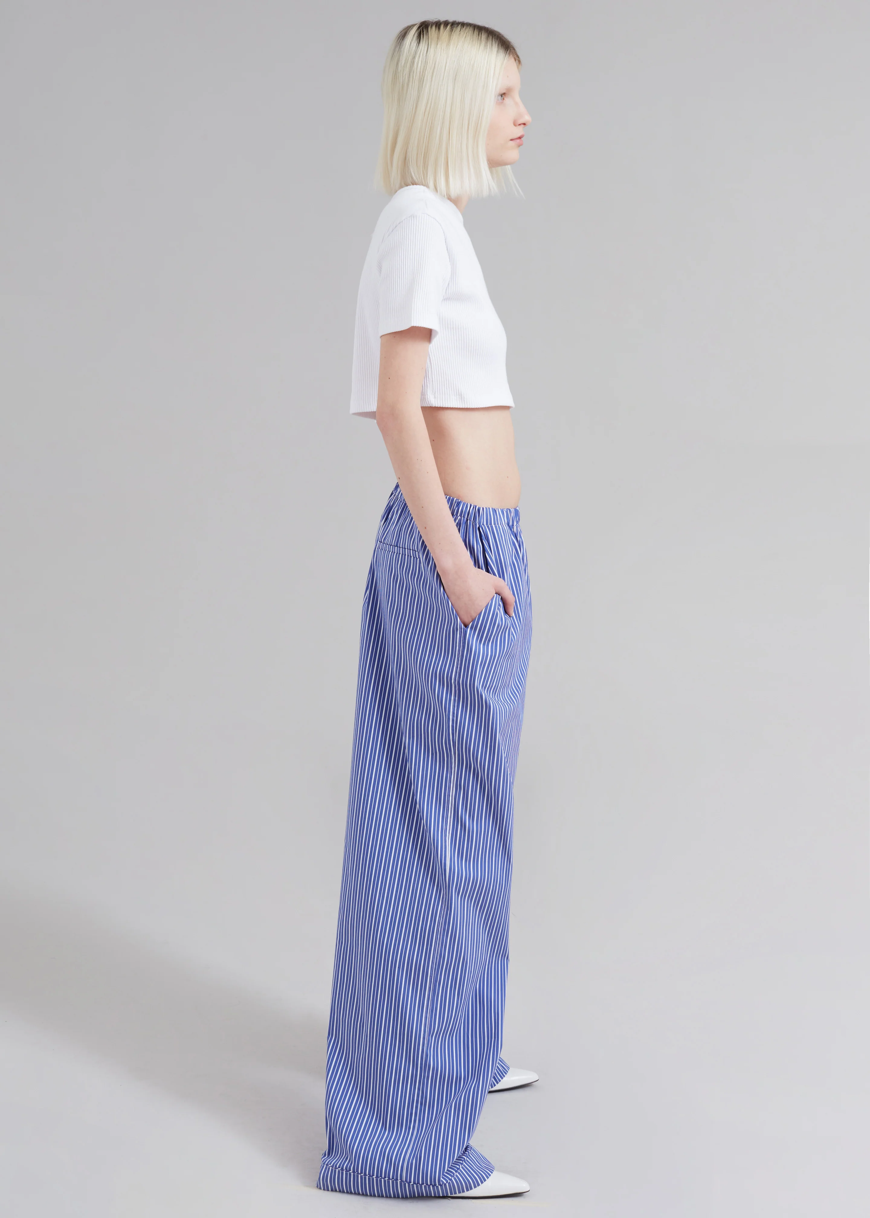 Mirca Elastic Pants - Blue Multi Stripe - Image 6