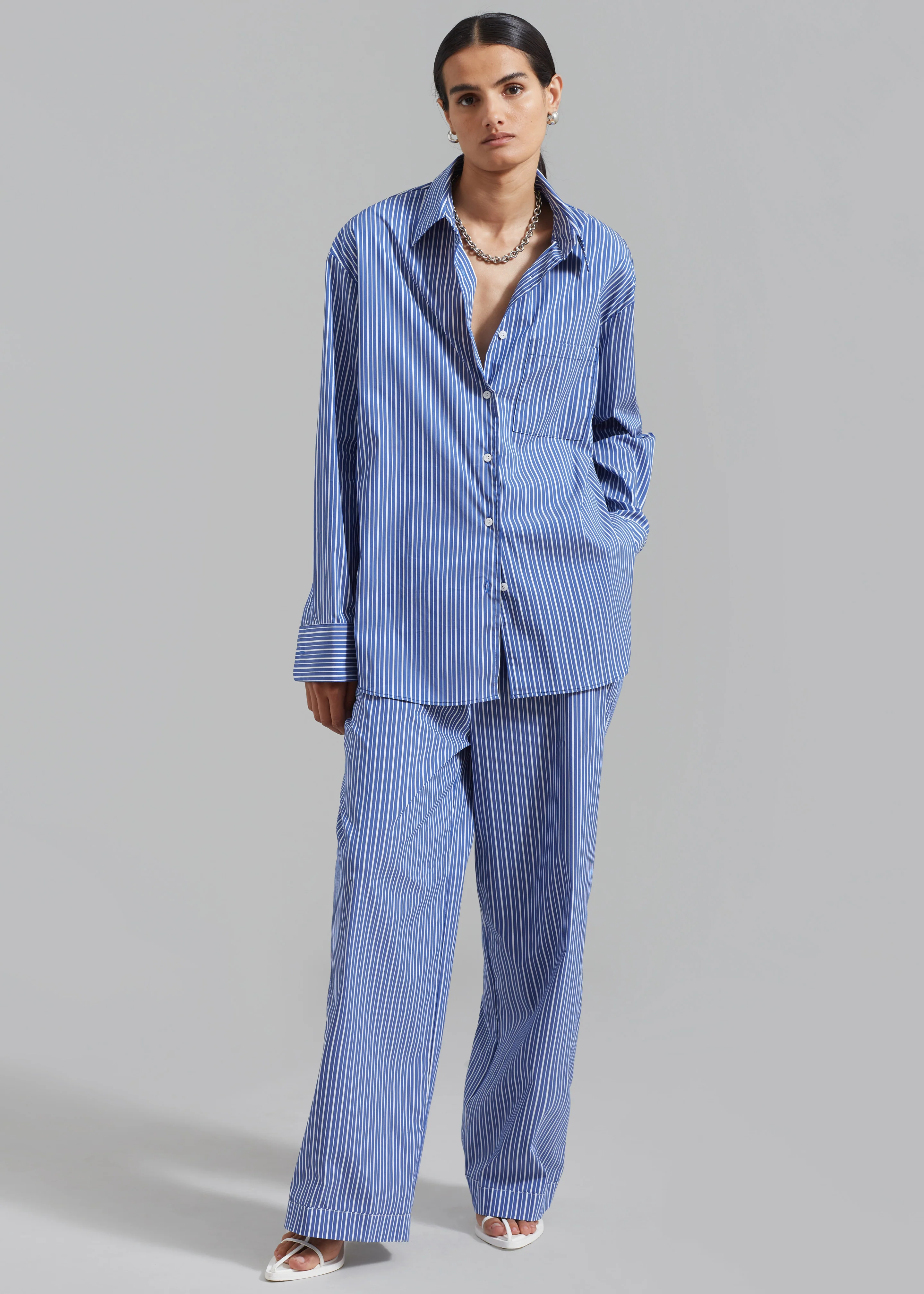 Mirca Elastic Pants - Blue Multi Stripe - Image 7