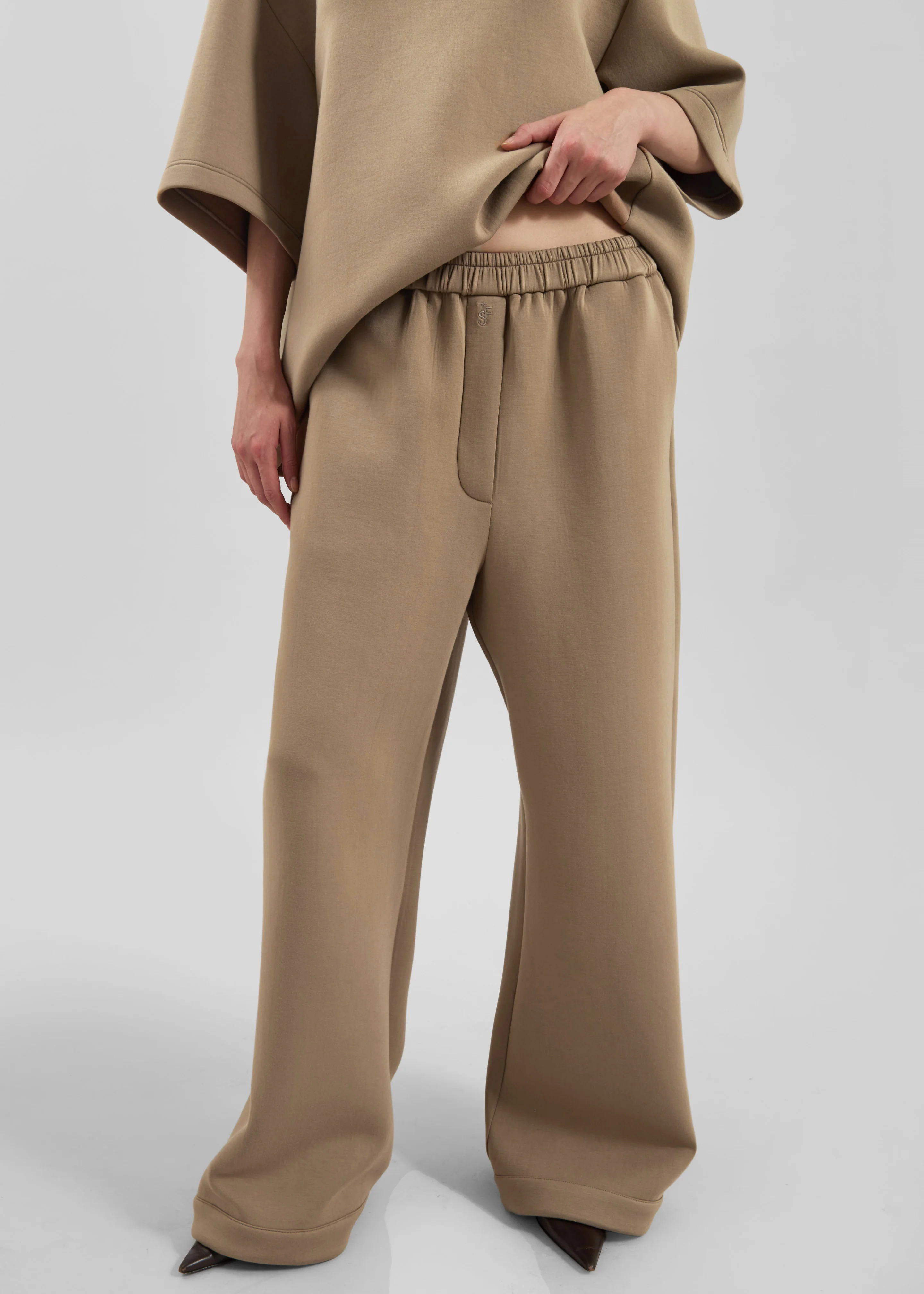 Mirca Neoprene Elastic Pants - Camel - Image 5