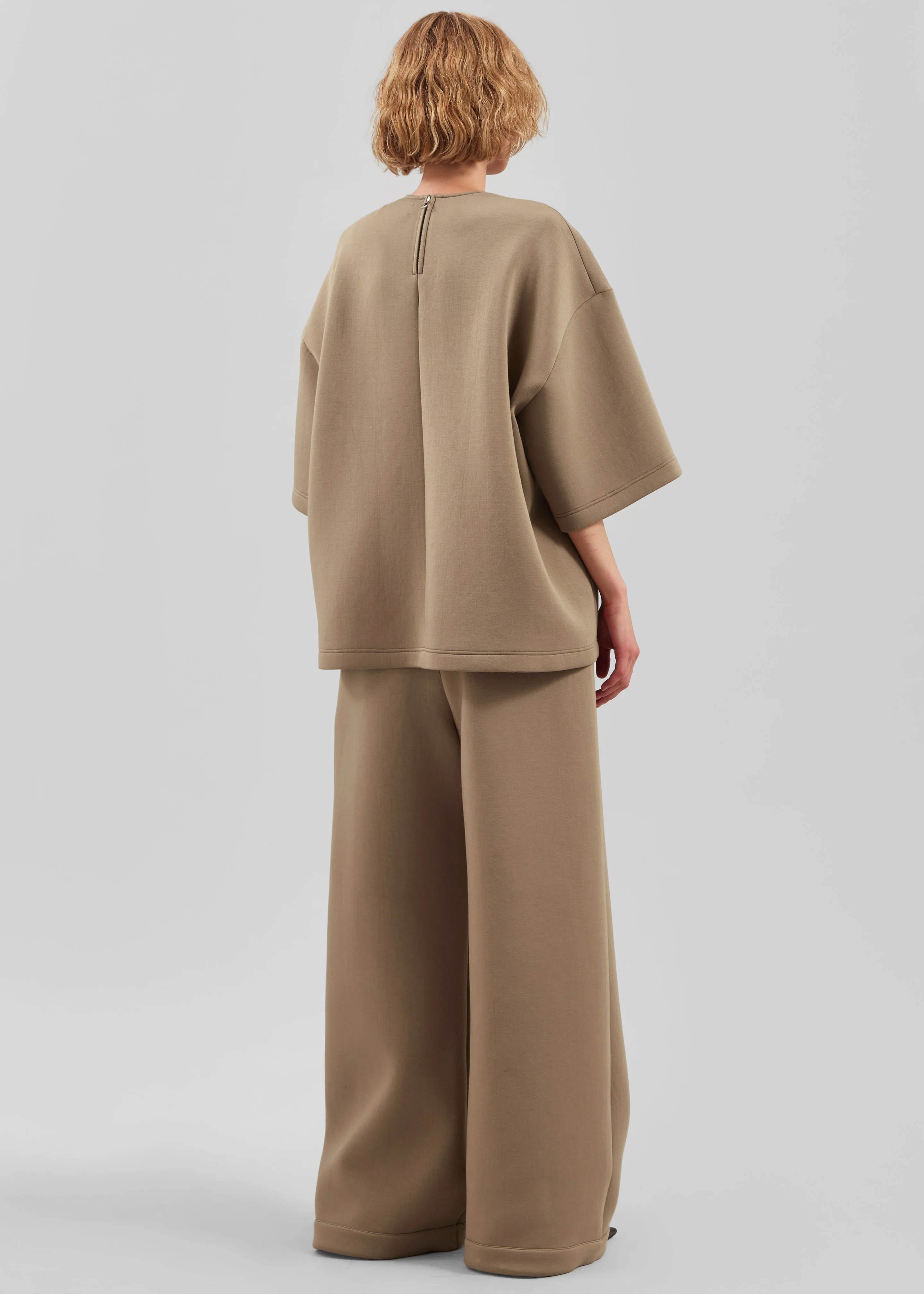 Mirca Neoprene Elastic Pants - Camel - Image 6