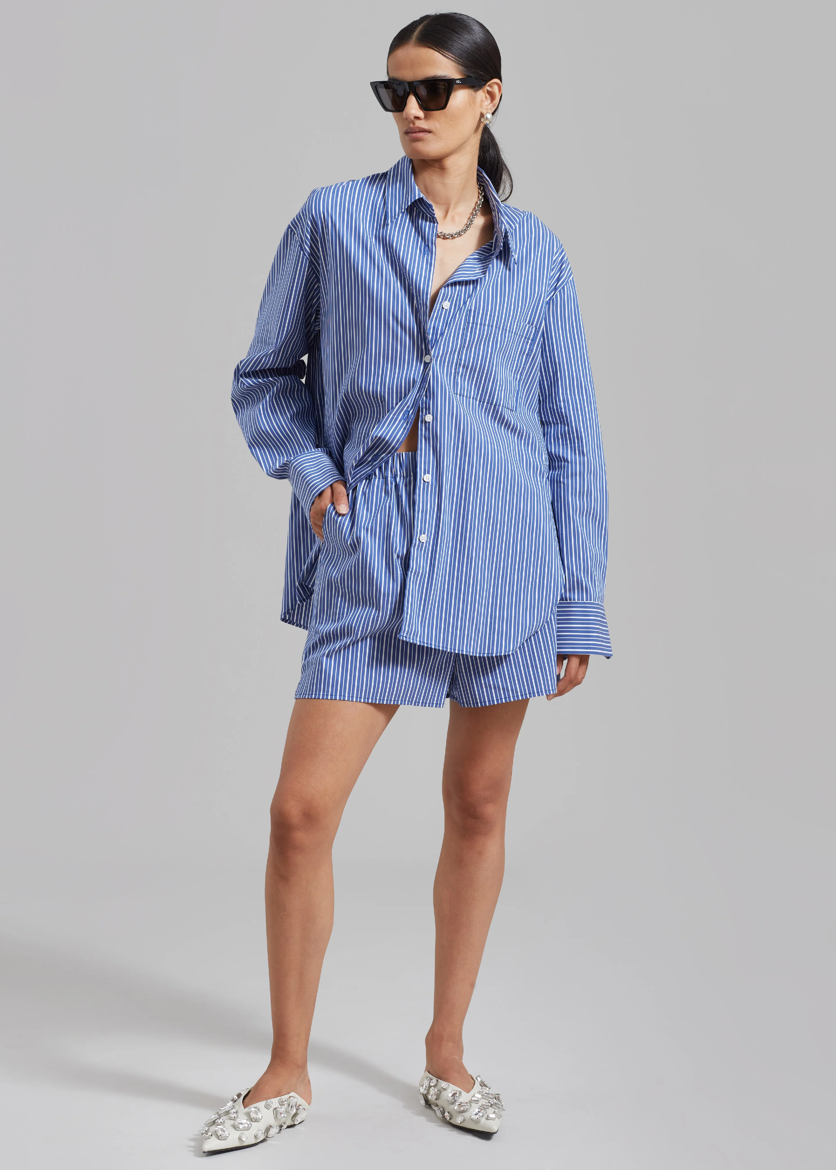 Mirca Pocket Shirt - Blue Multi Stripe - Image 6