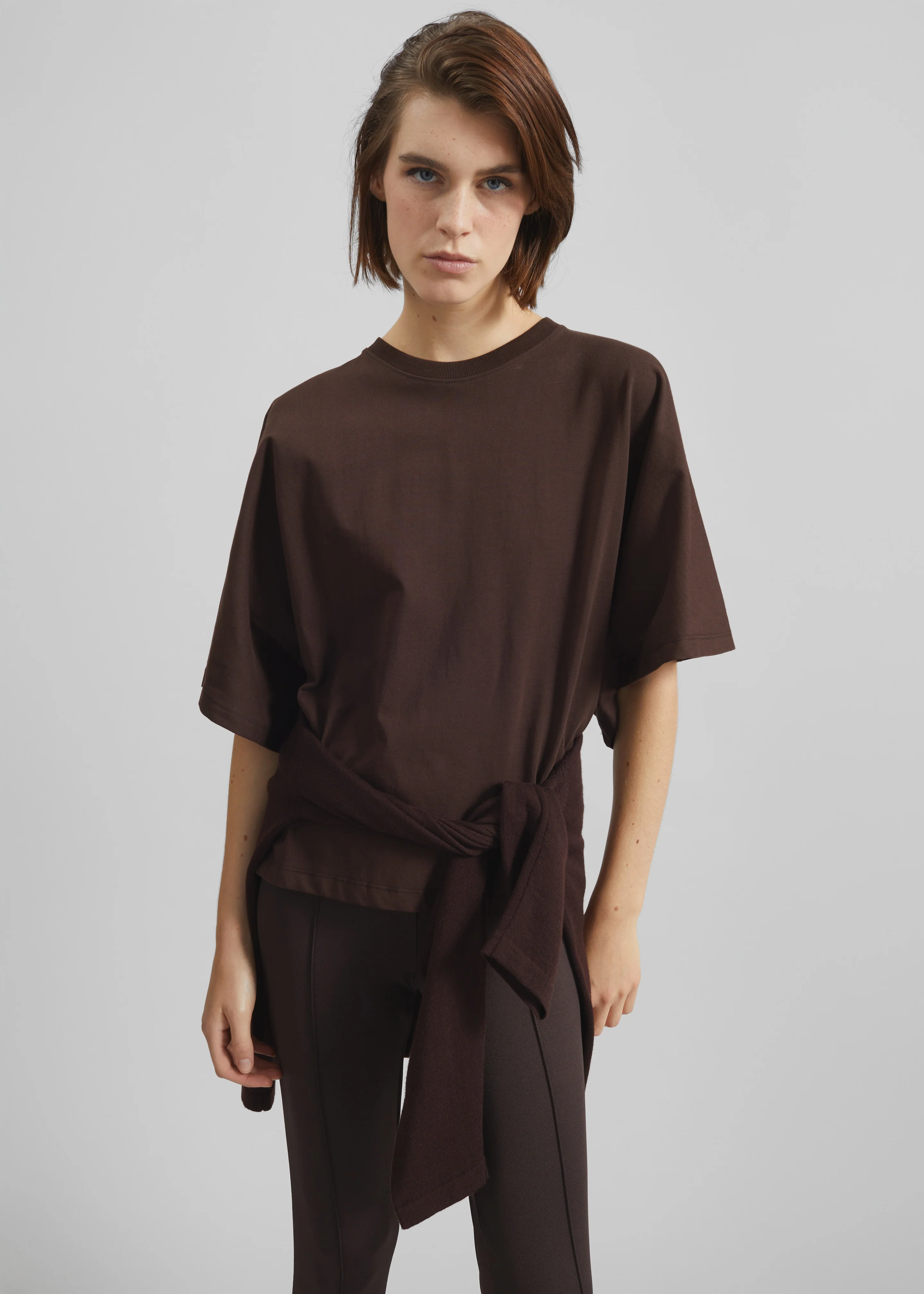 Modave Dolman Sleeve Tee - Brown - Image 3