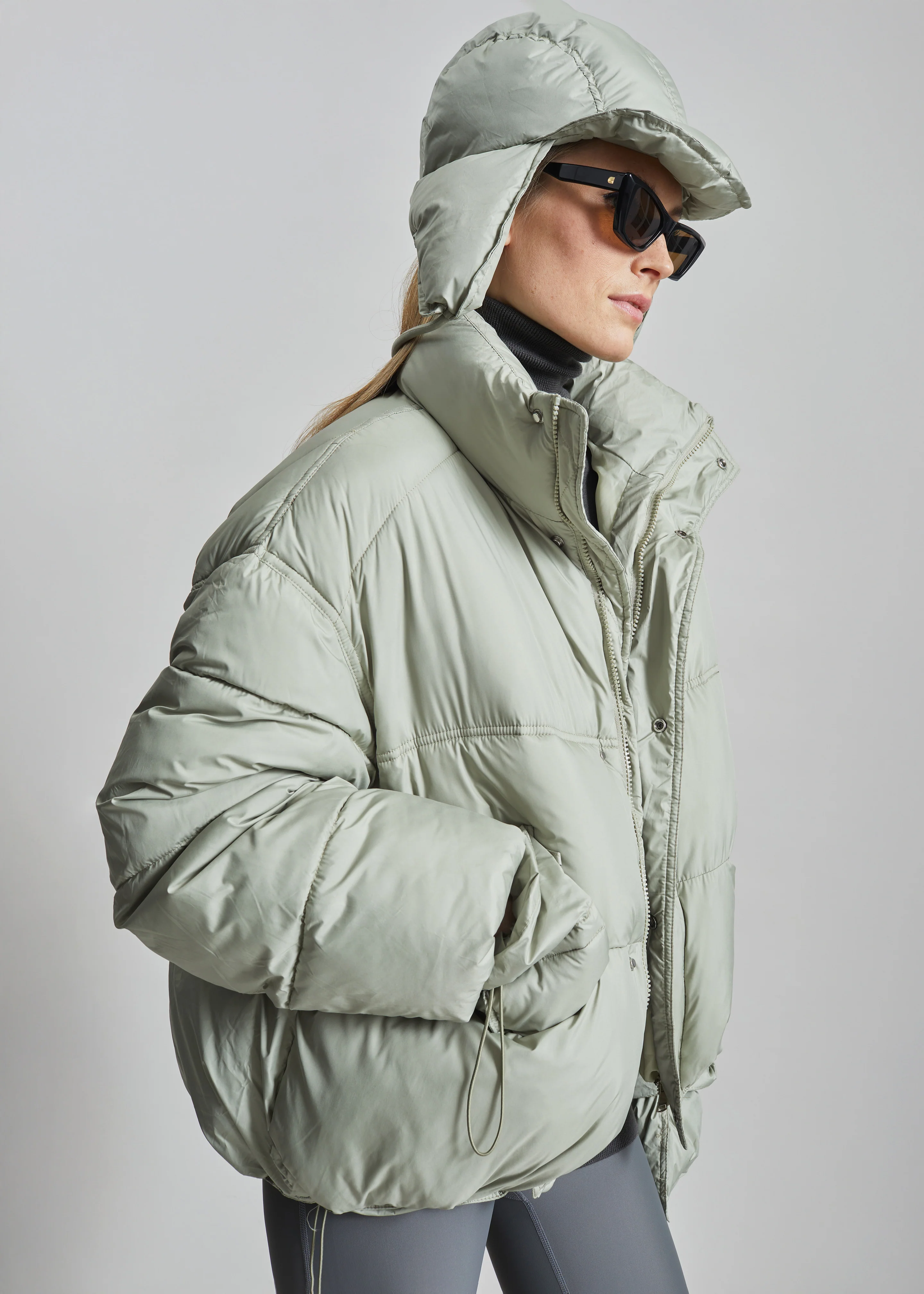 Moena Puffer Jacket & Accessories Set - Sage - Image 5