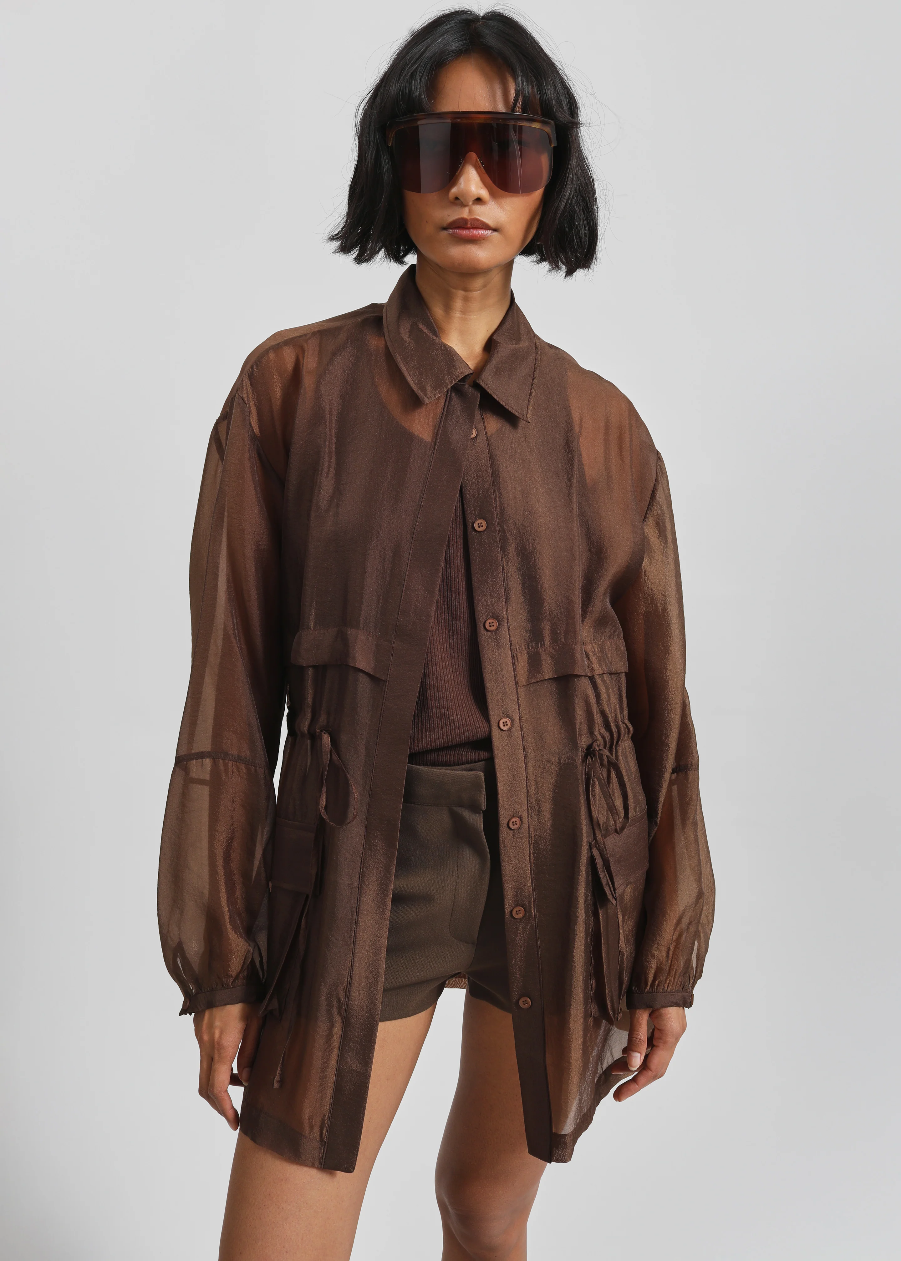 Montaro Sheer Light Jacket - Brown - Image 3