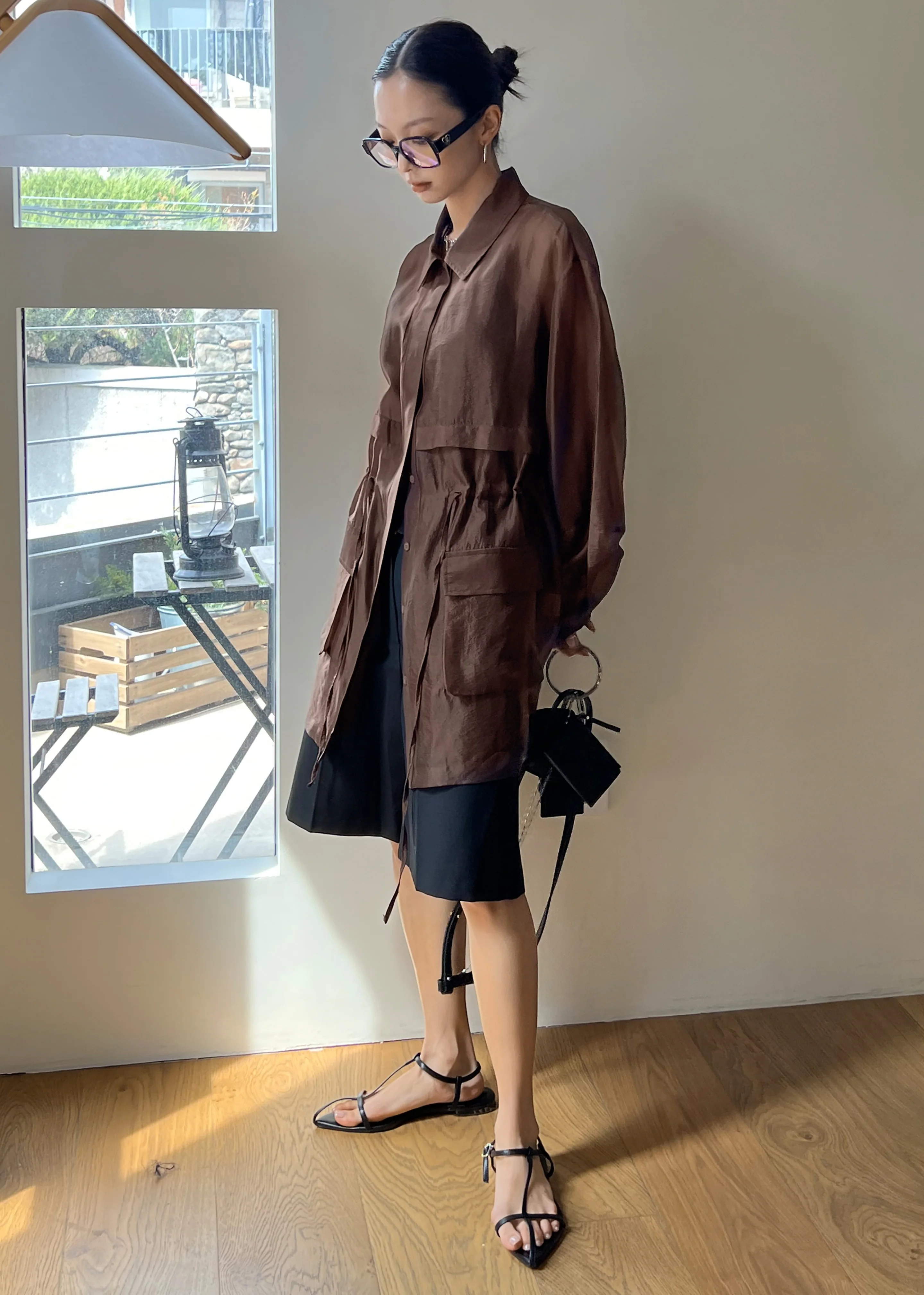 Montaro Sheer Light Jacket - Brown - Image 4