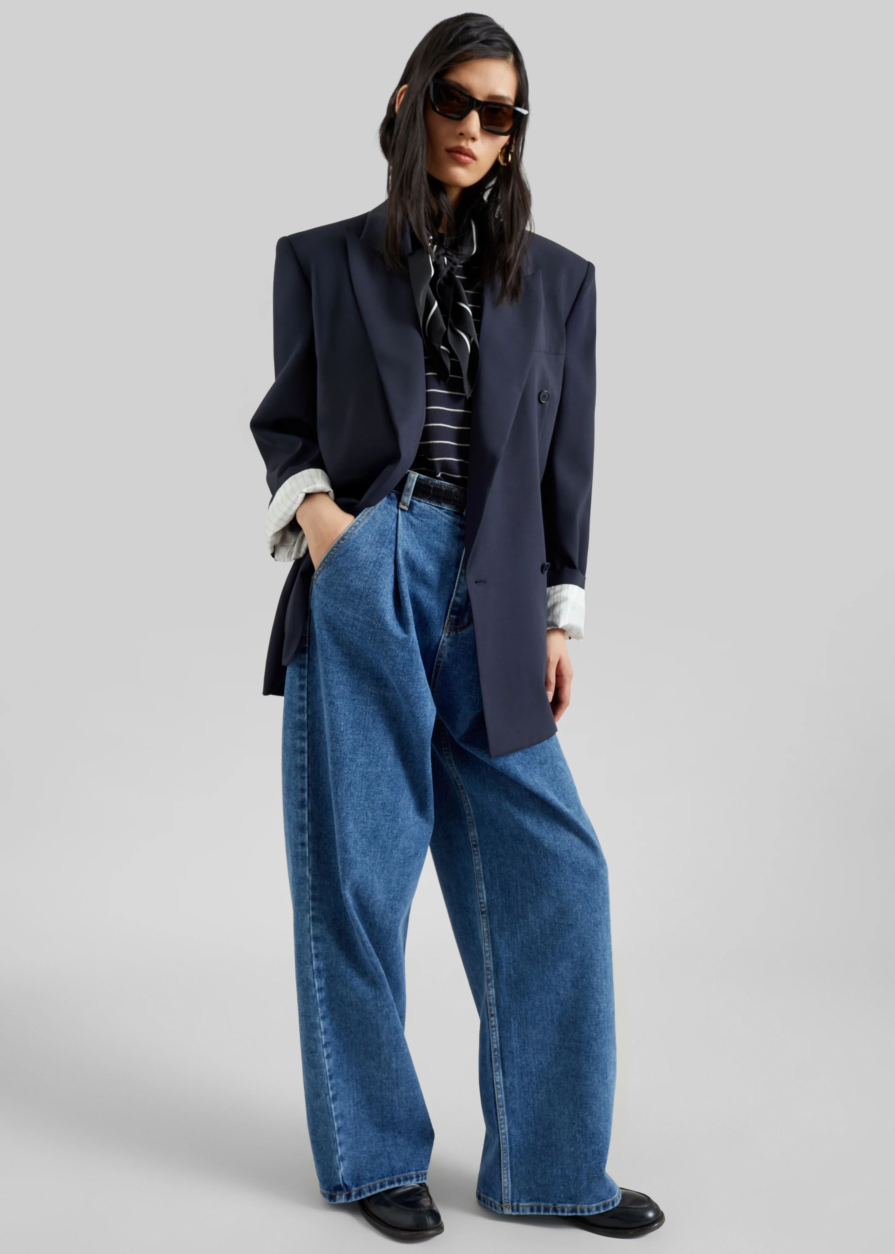 Monterey Structured Blazer - Dark Navy - Image 2