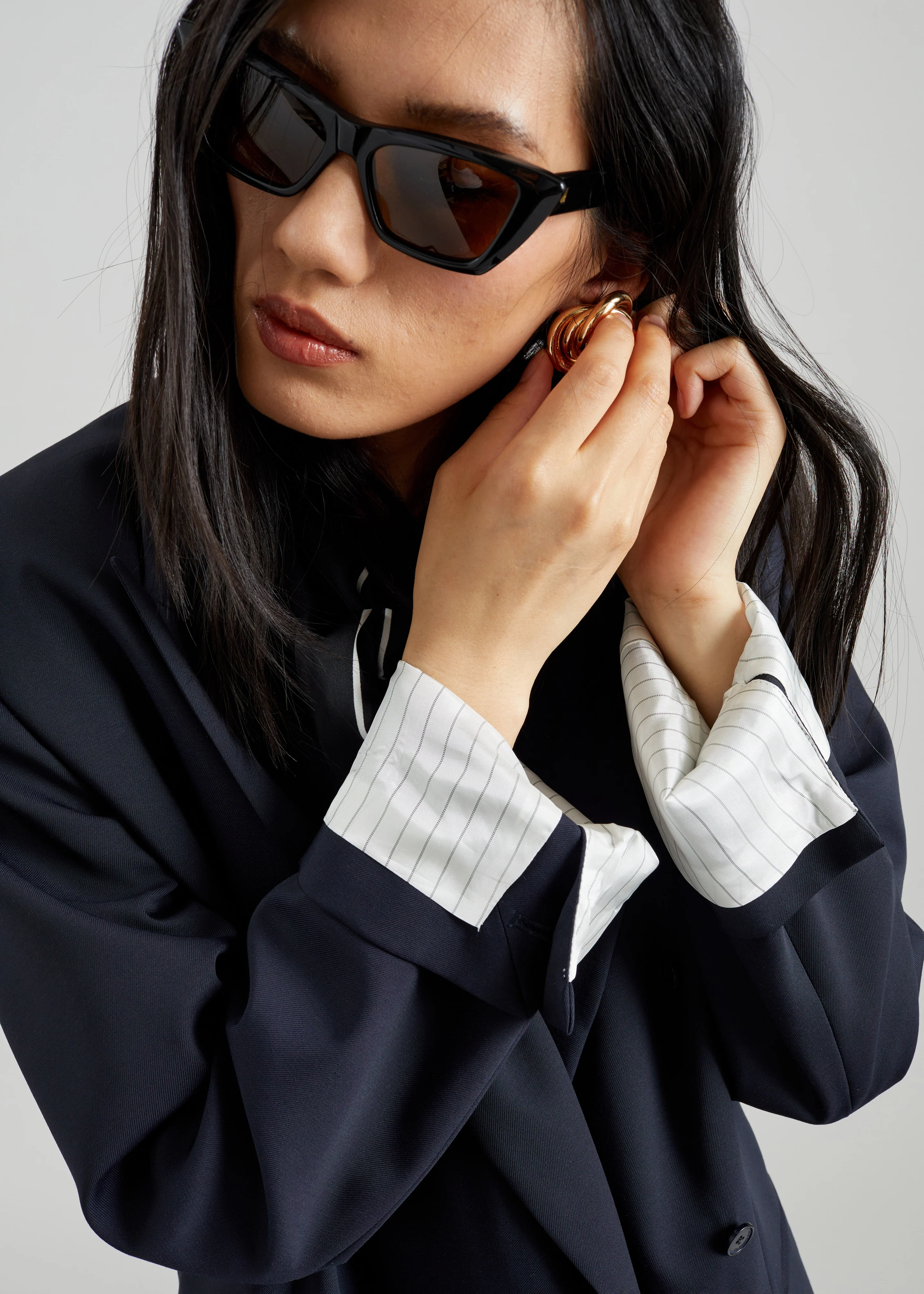 Monterey Structured Blazer - Dark Navy - Image 3
