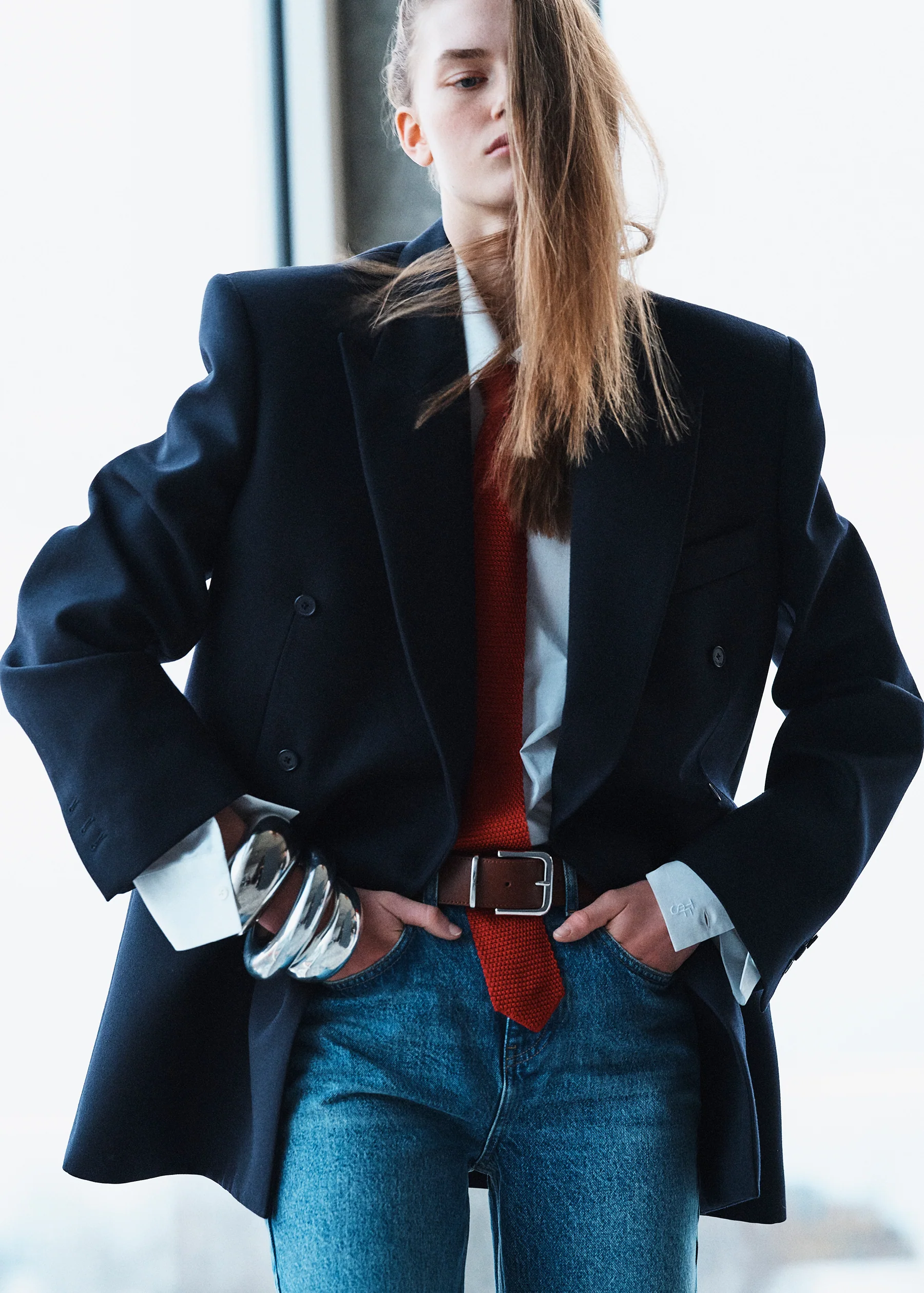 Monterey Structured Blazer - Dark Navy - Image 7