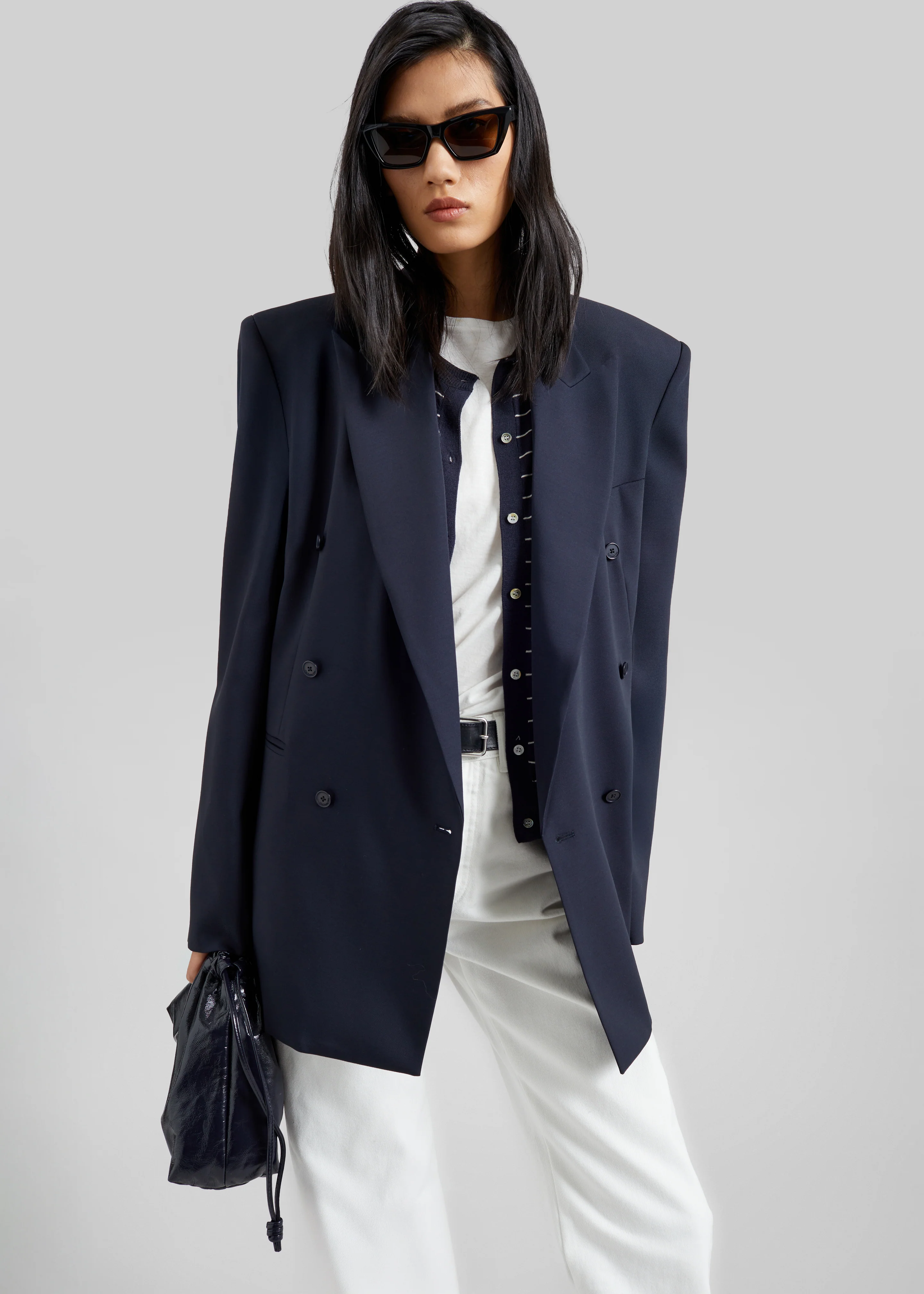 Monterey Structured Blazer - Dark Navy - Image 8