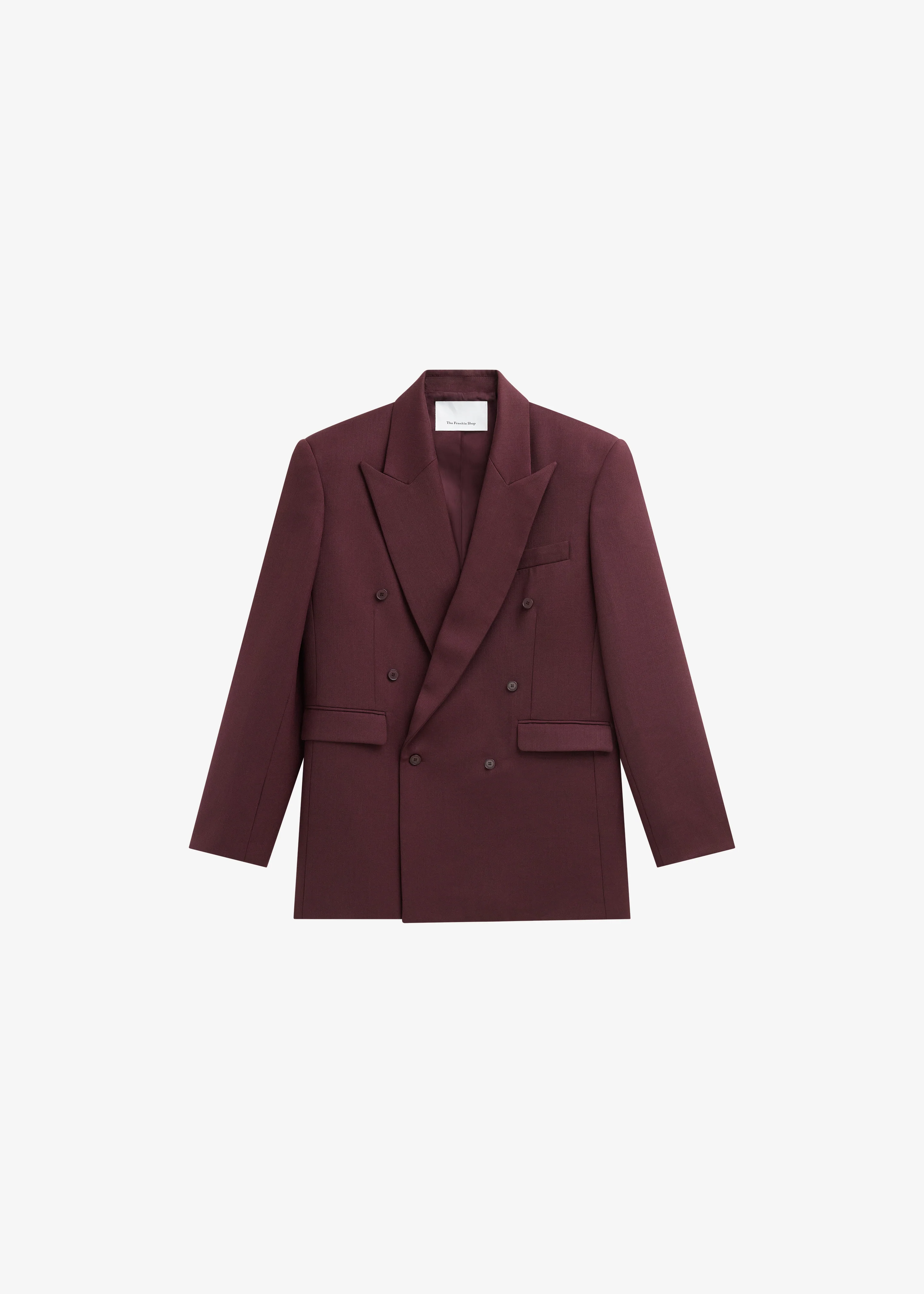 Monterey Structured Wool Blazer - Burgundy - Image 10