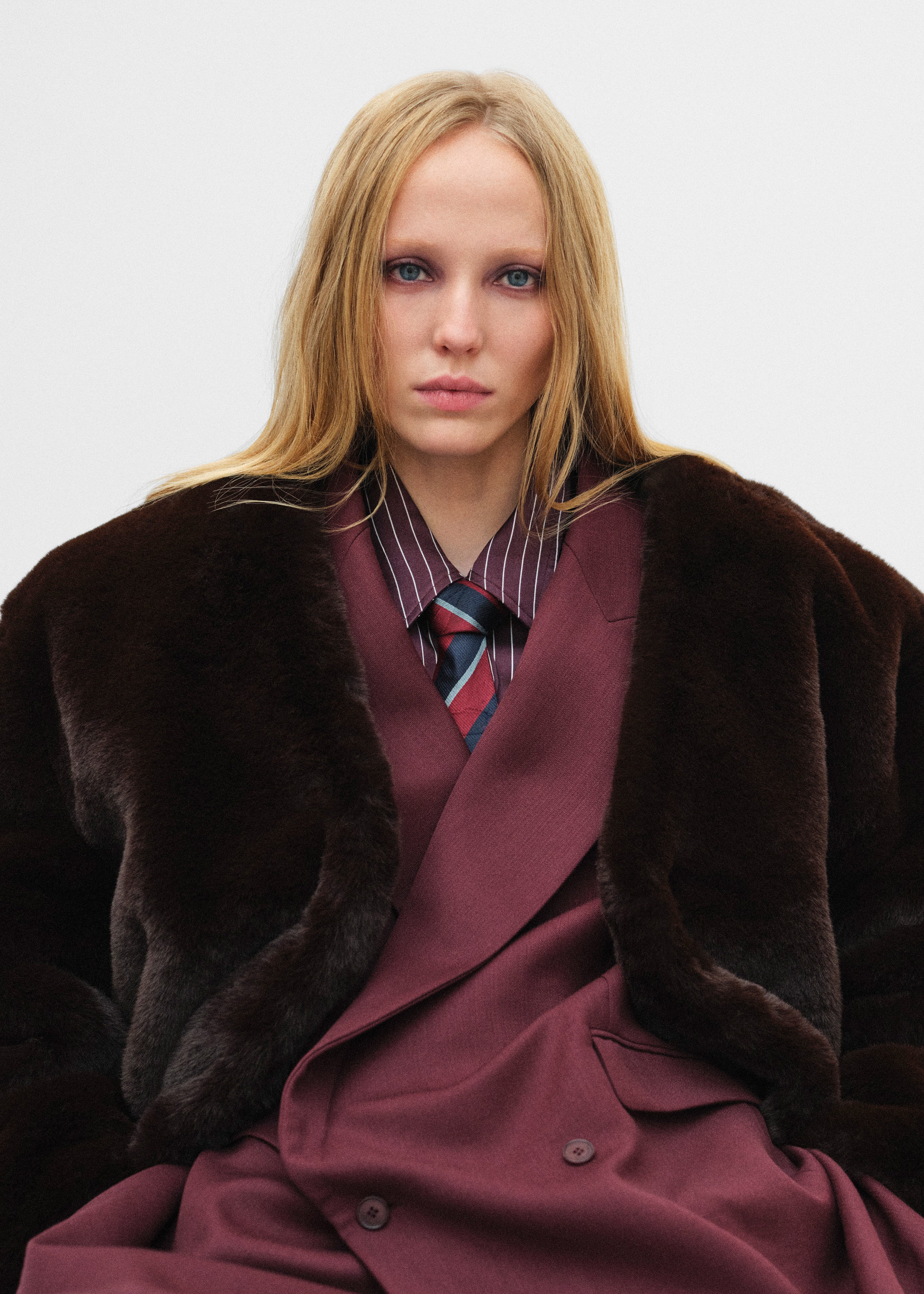 Monterey Structured Wool Blazer - Burgundy - Image 8