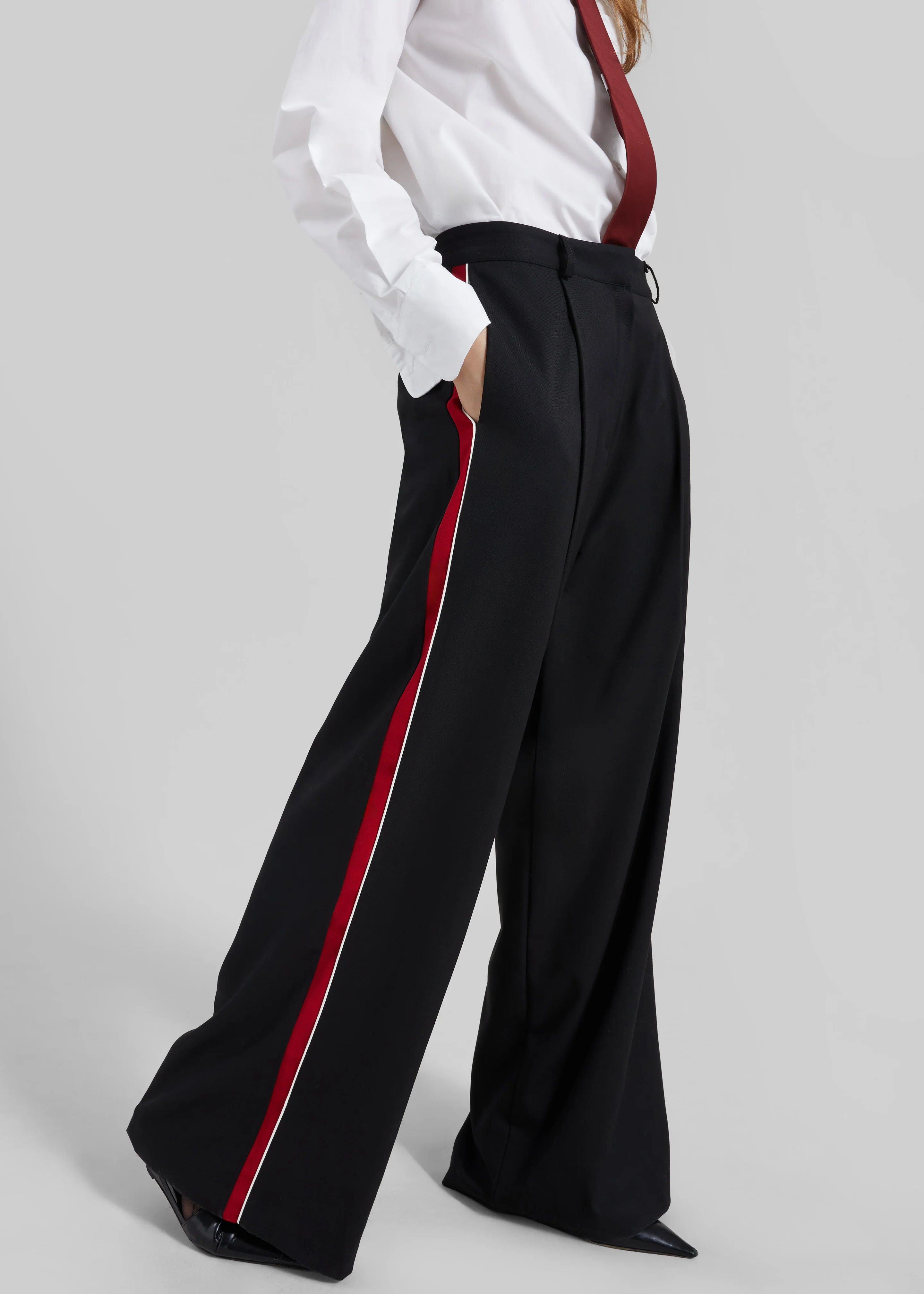 Nairn Contrast Stripe Pants - Black - Image 4