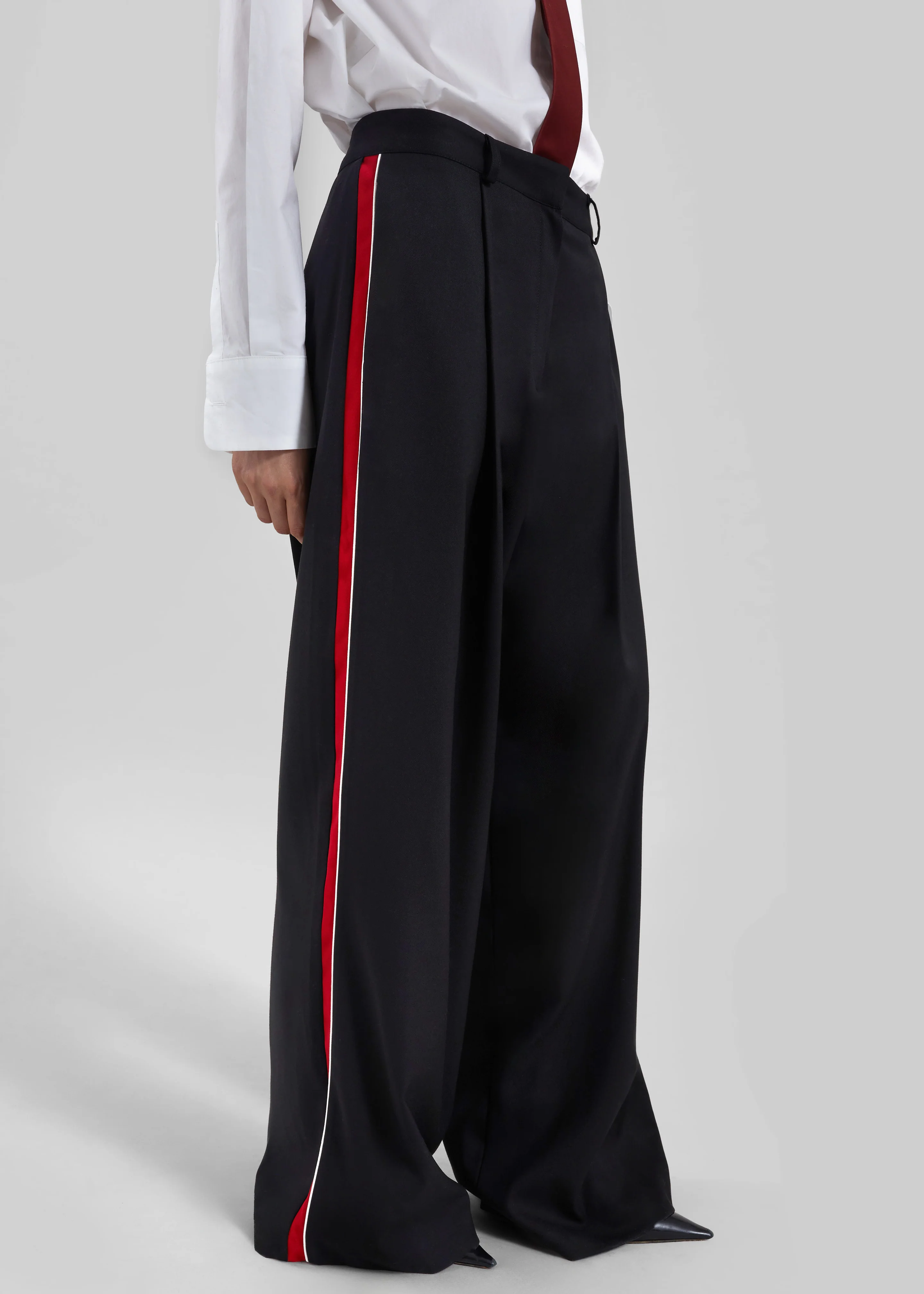 Nairn Contrast Stripe Pants - Black - Image 6