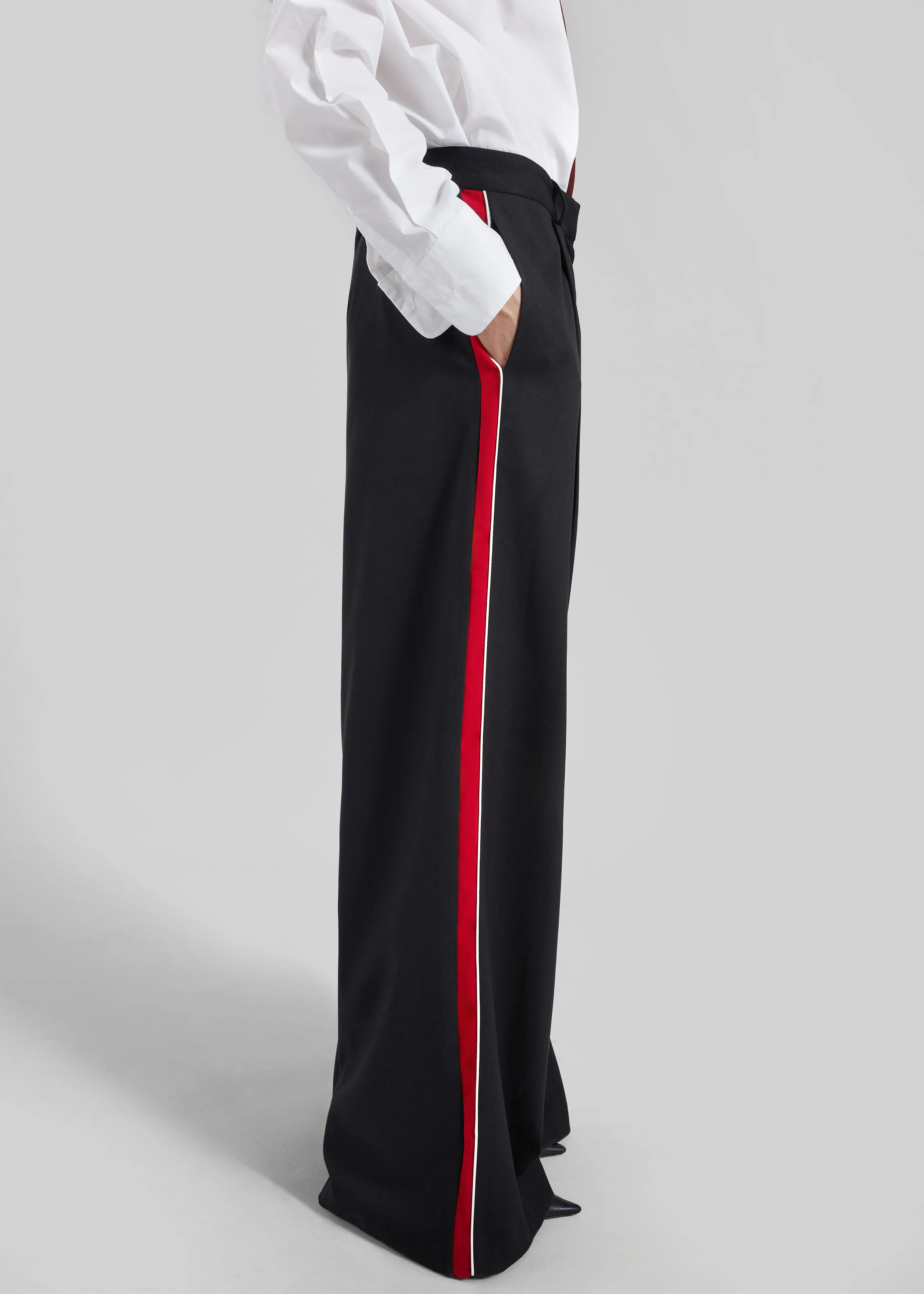 Nairn Contrast Stripe Pants - Black - Image 7