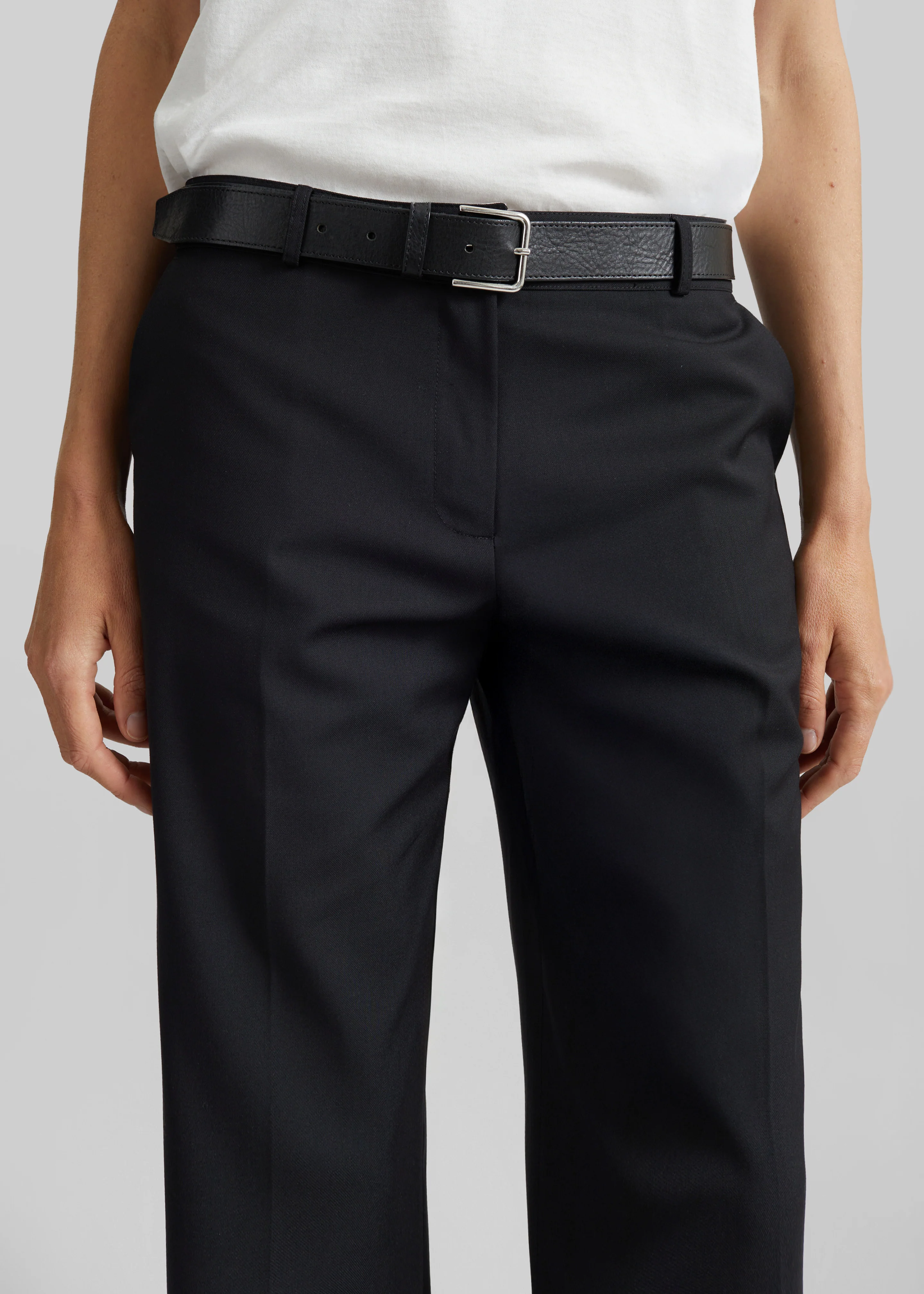 Nantes Straight Trousers - Black - Image 6