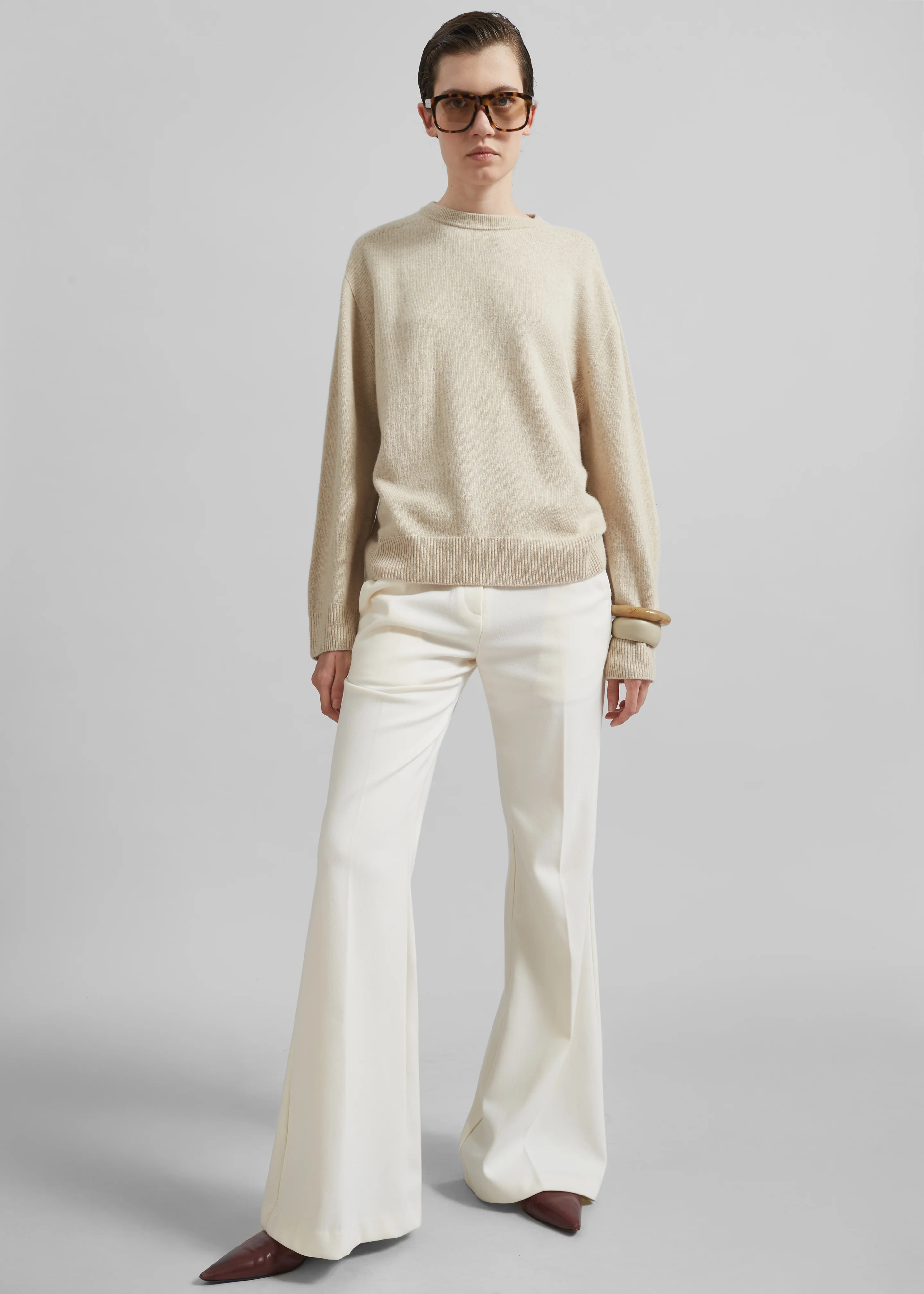 Nashik Wool Sweater - Cream - Image 2