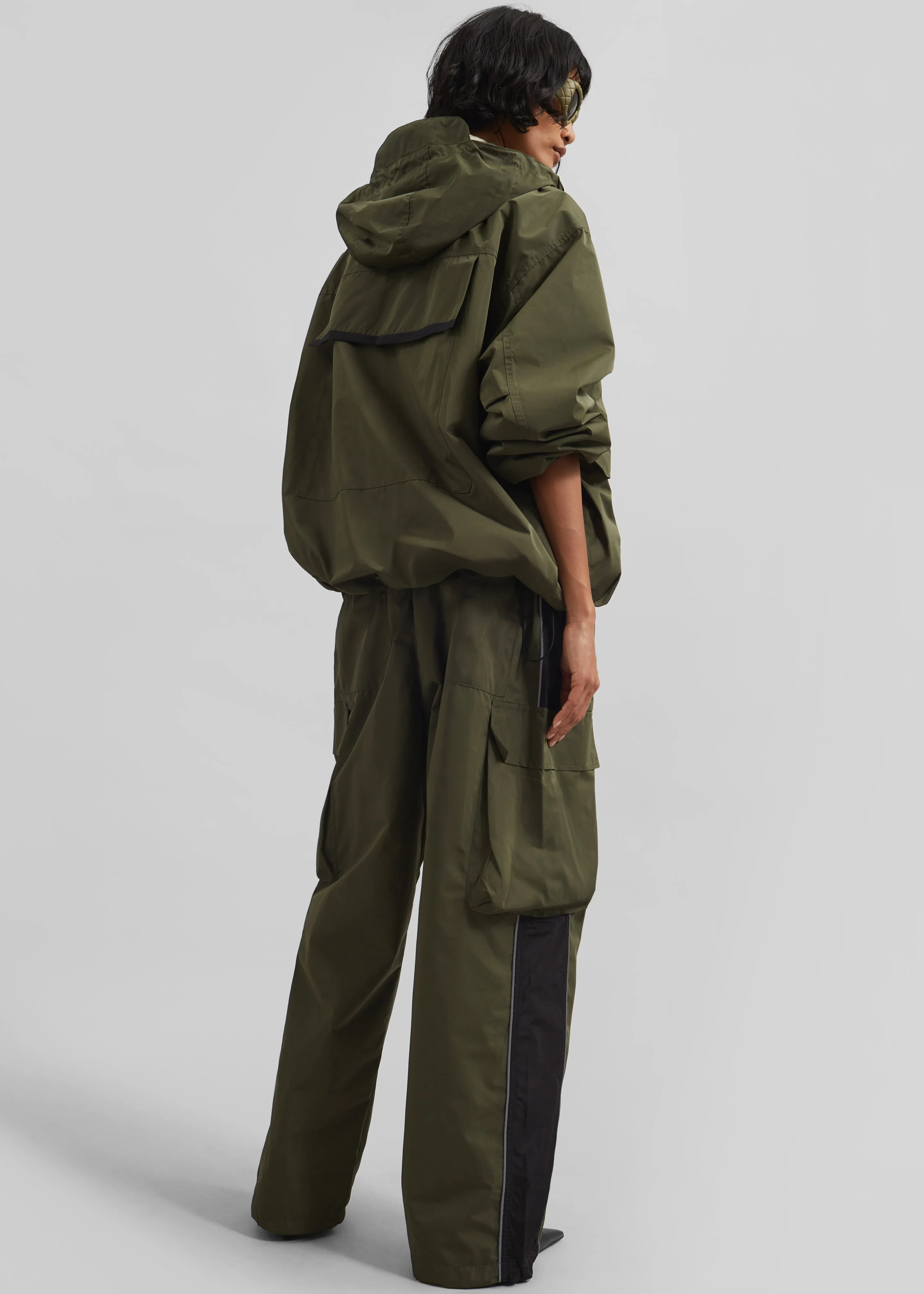 Navan Windbreaker Cargo Jacket - Khaki - Image 8