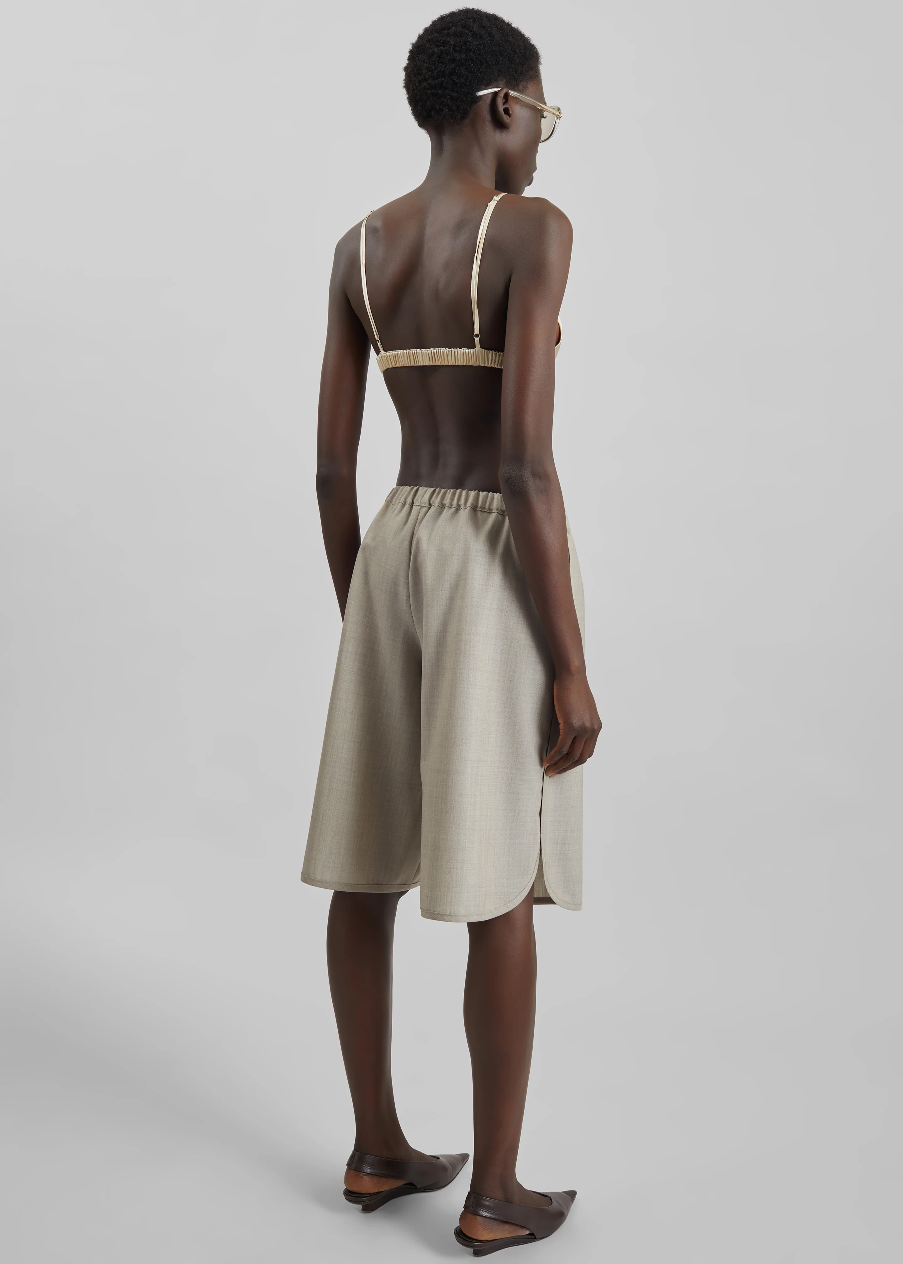 Nelis Suiting Bermuda Shorts - Beige Melange - Image 6
