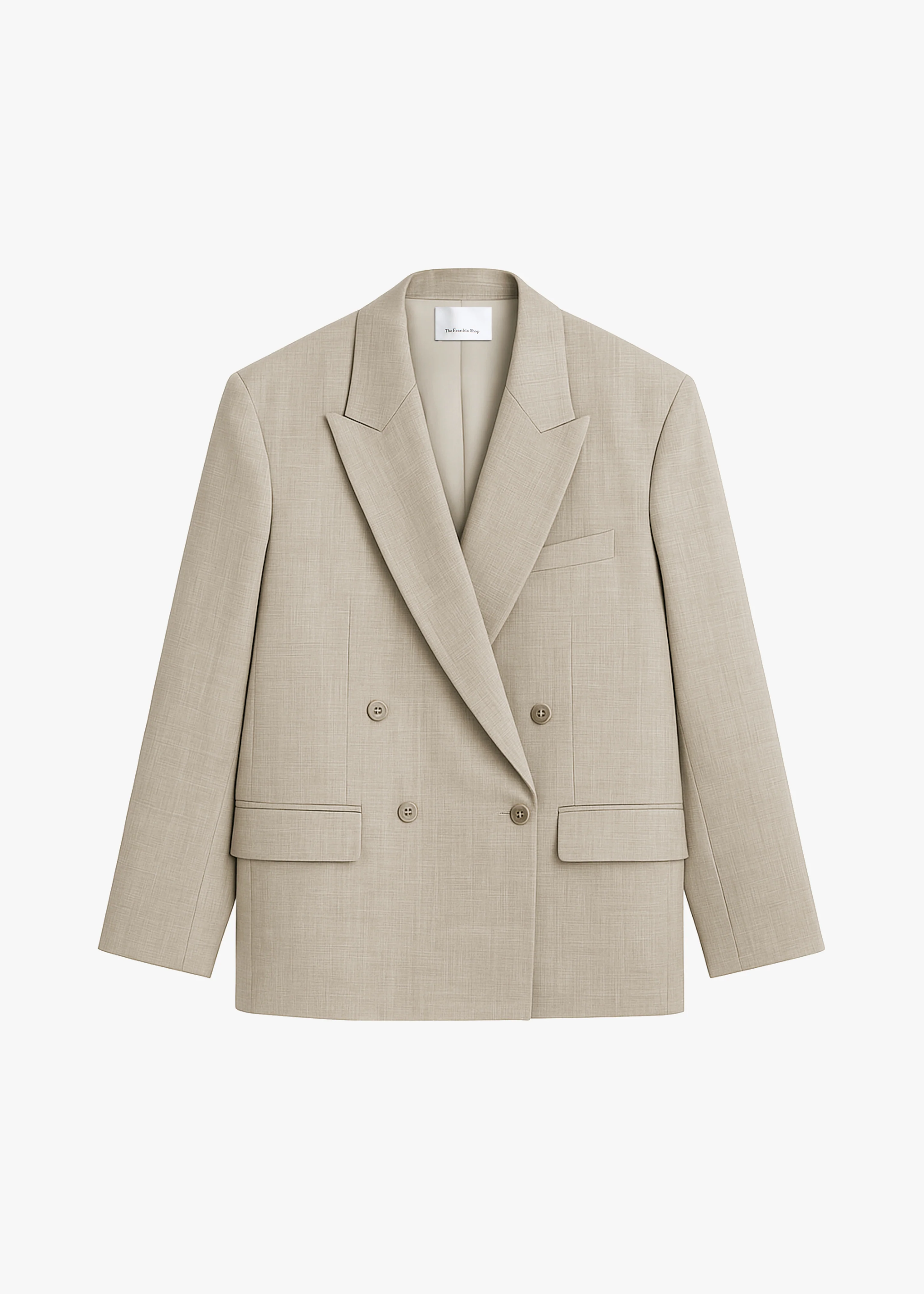 Newark Double Breasted Blazer - Beige Melange - Image 11