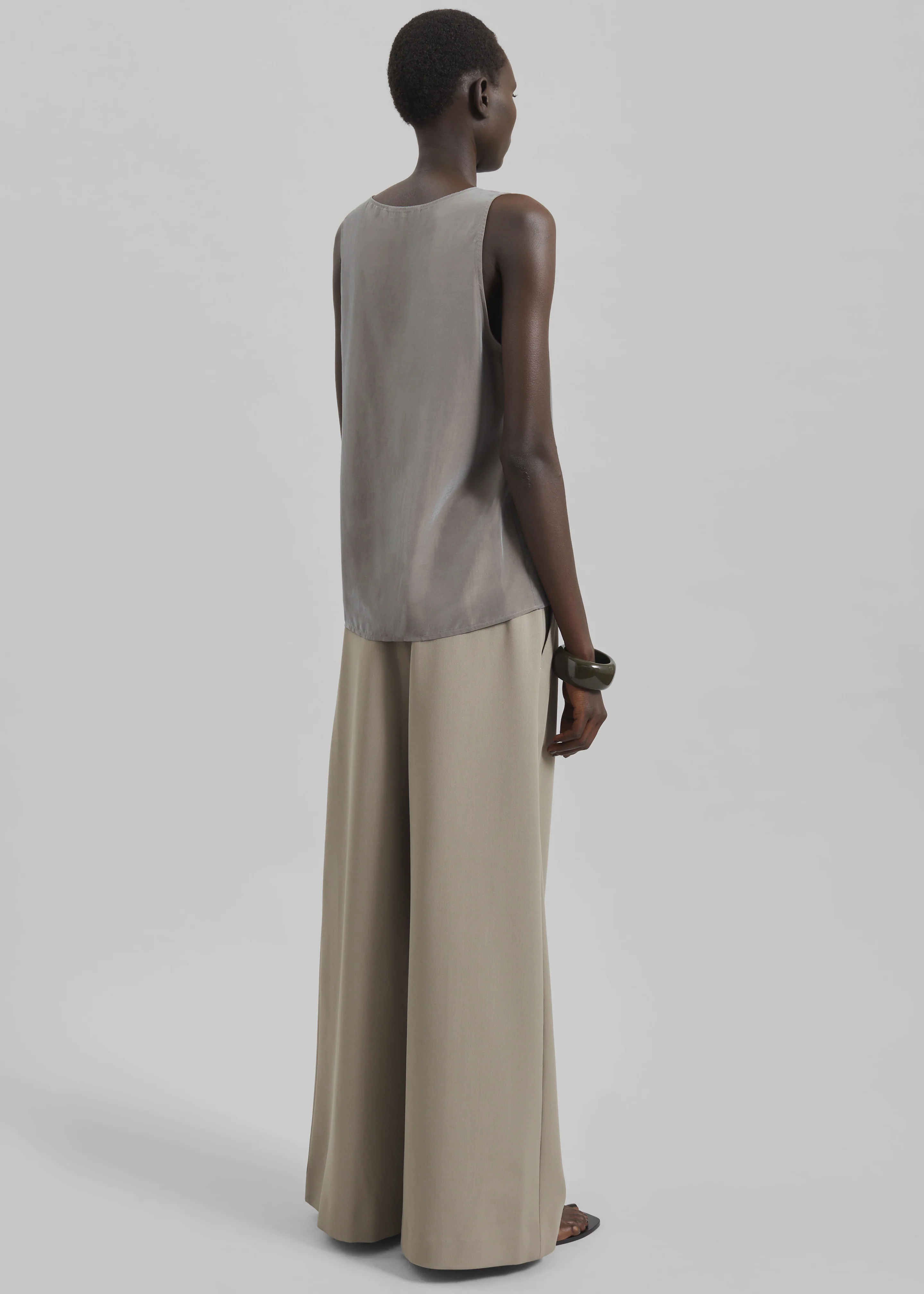 Nivee Lustrous Boxy Tank - Dark Taupe - Image 9