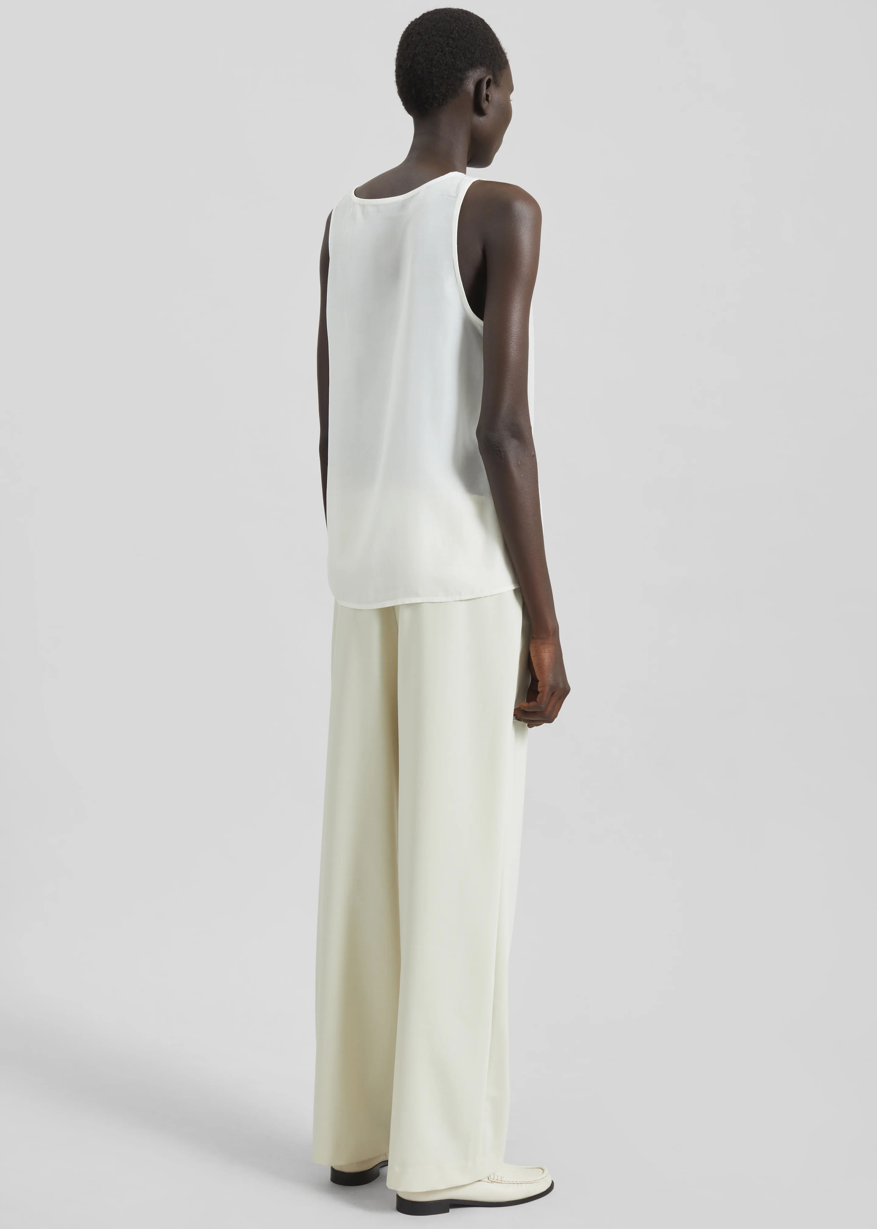 Nivee Lustrous Boxy Tank - Ivory - Image 7