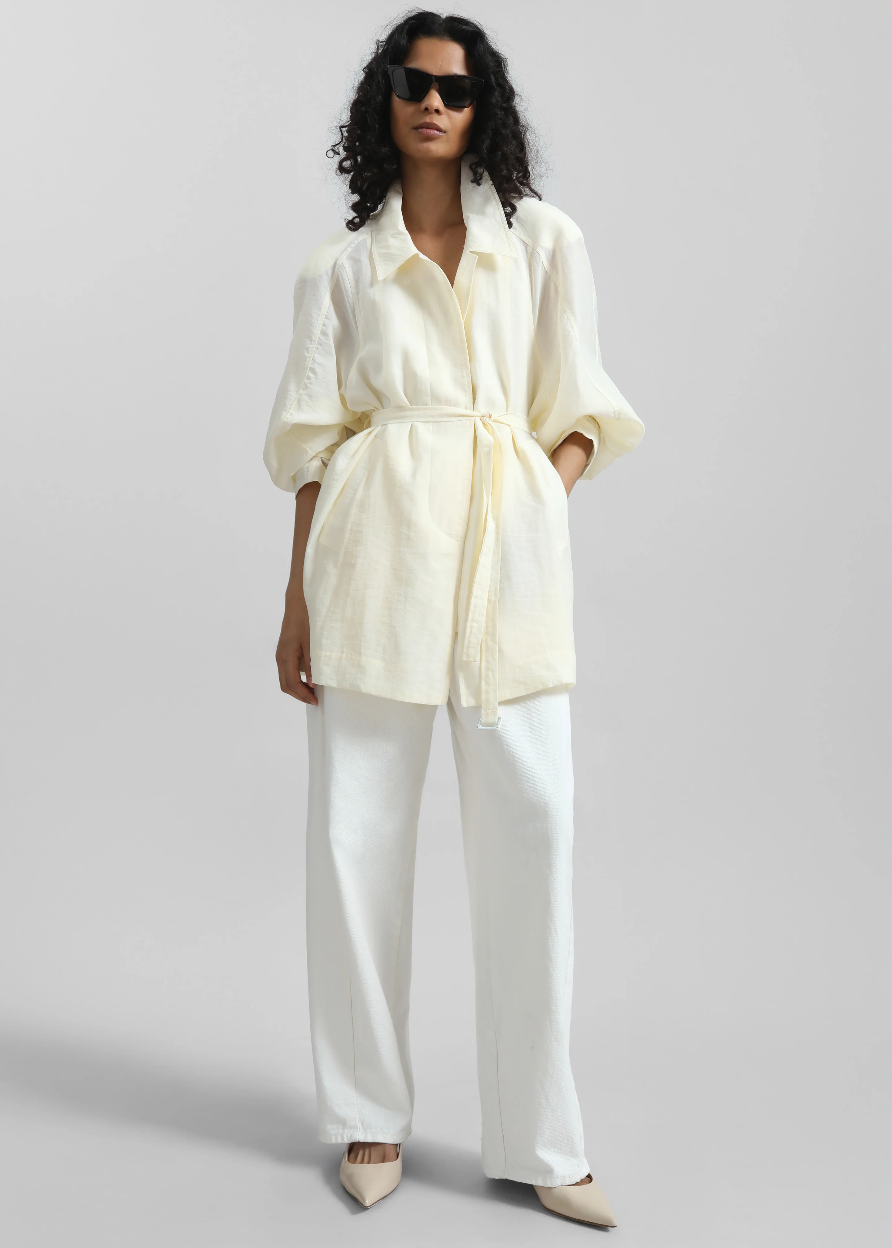 Noema Sheer Light Jacket - Ivory - Image 2