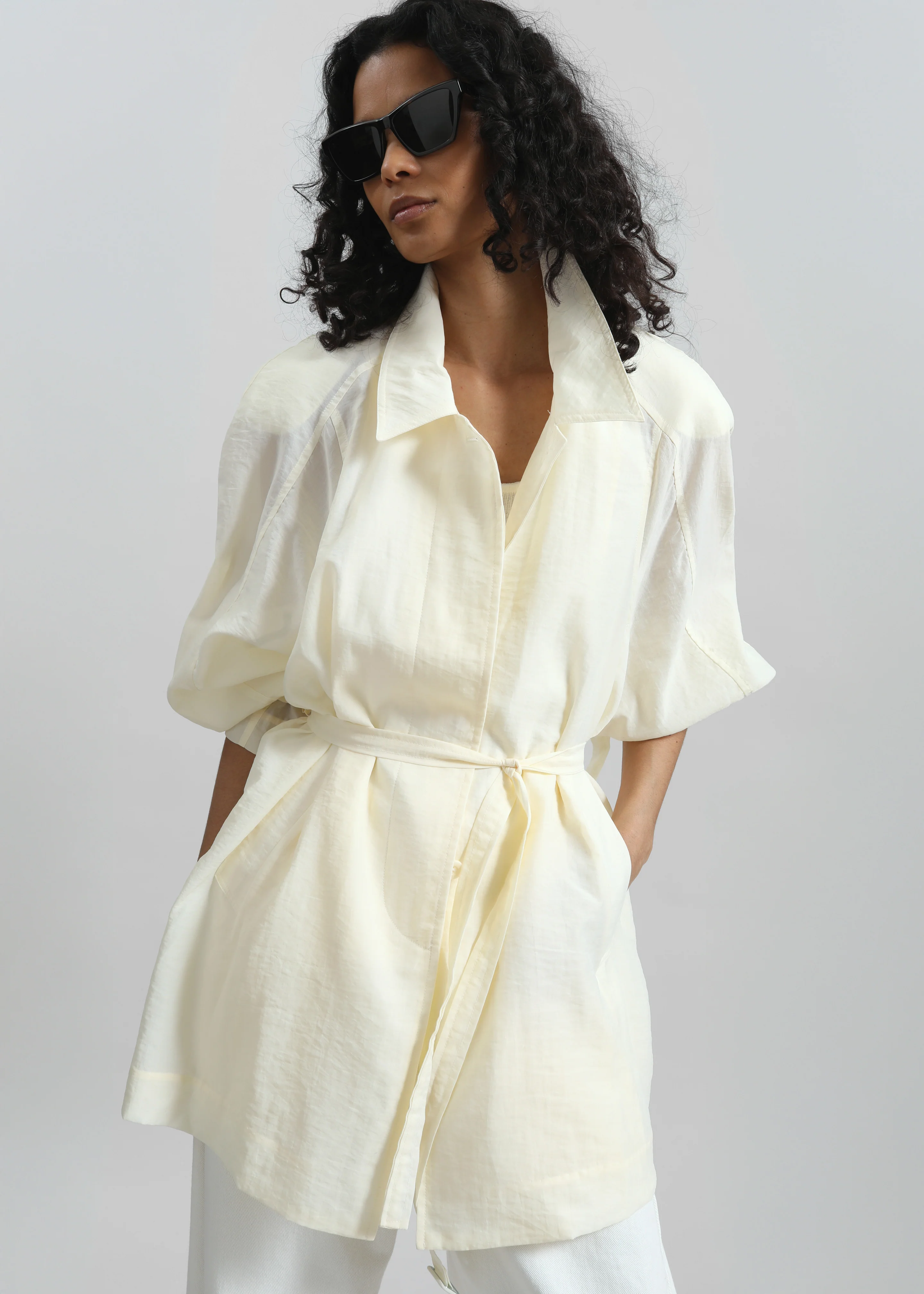 Noema Sheer Light Jacket - Ivory - Image 3